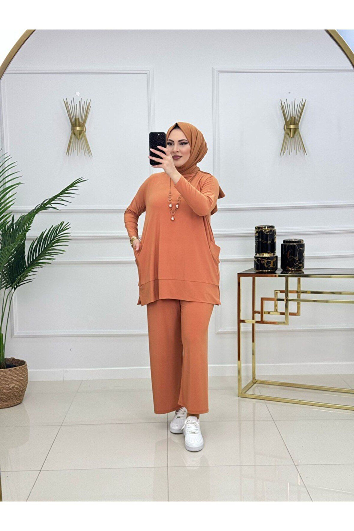 Kadın Tesettür 2'Li Takım Tunik & Pantolon Takımı