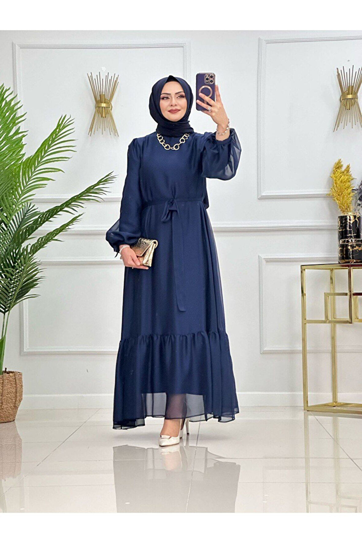 Kadın Tesettür Abiye Elbise