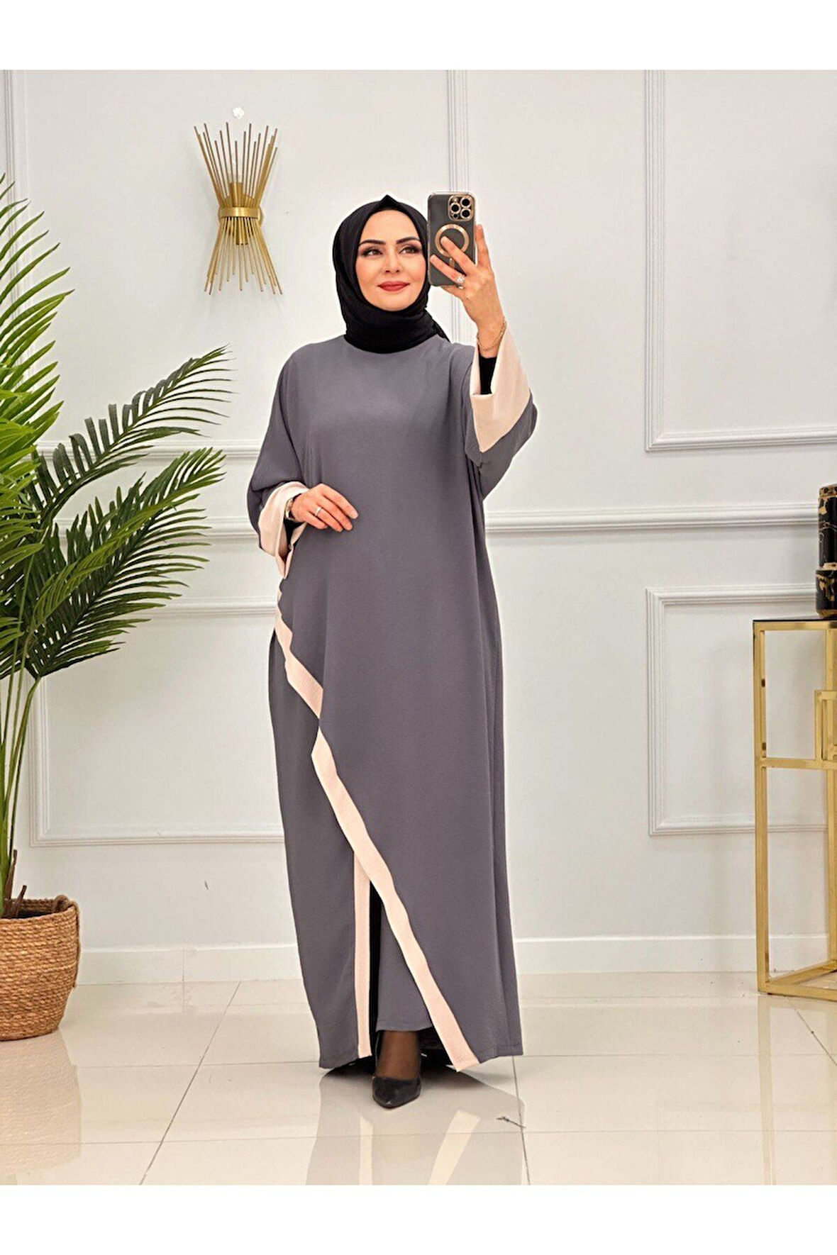 Çapraz Kesim Tesettür 2'Li Takım Tunik & Pantolon