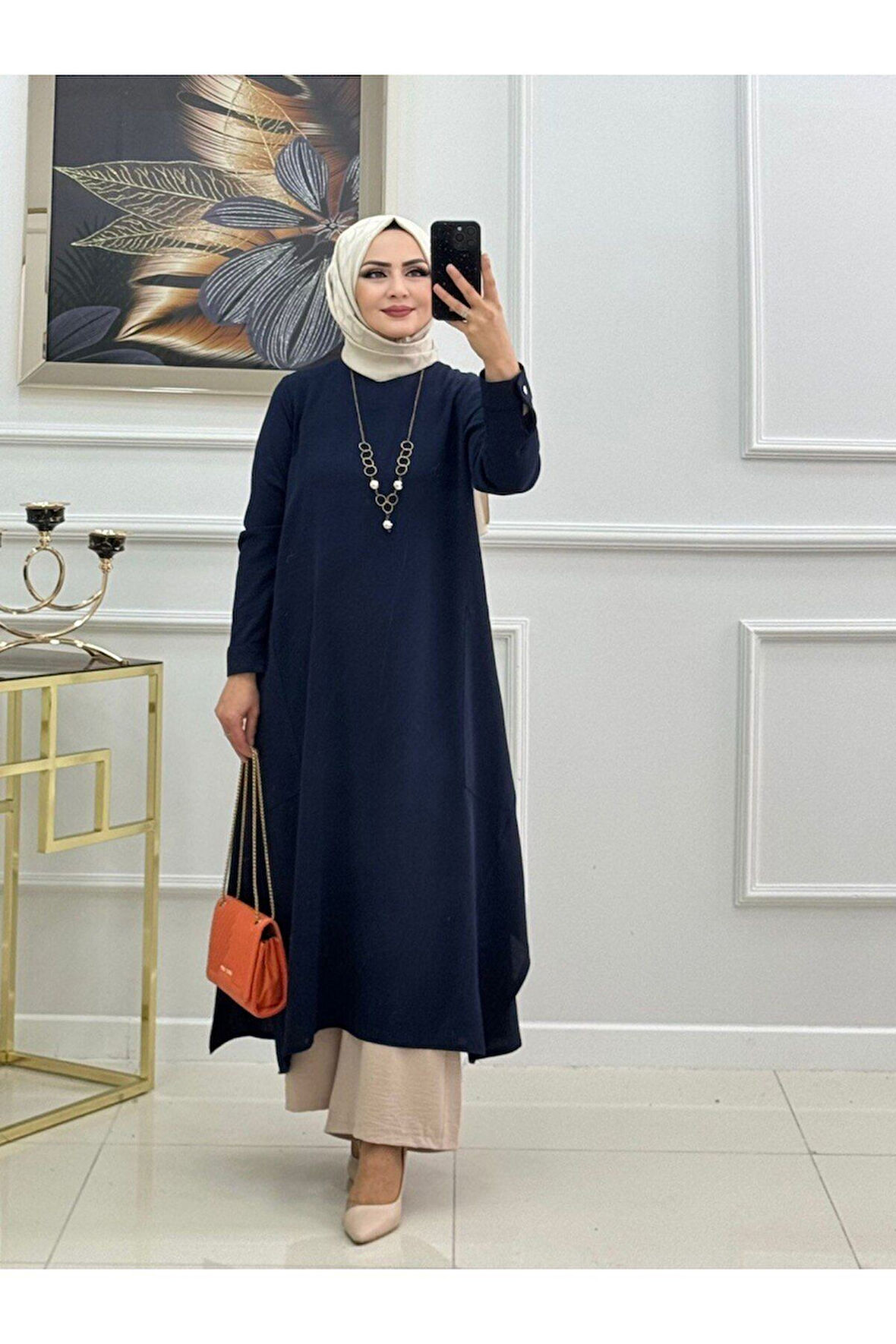 Kadın Tesettür Tunik, İthal Ayrobin Kumaş