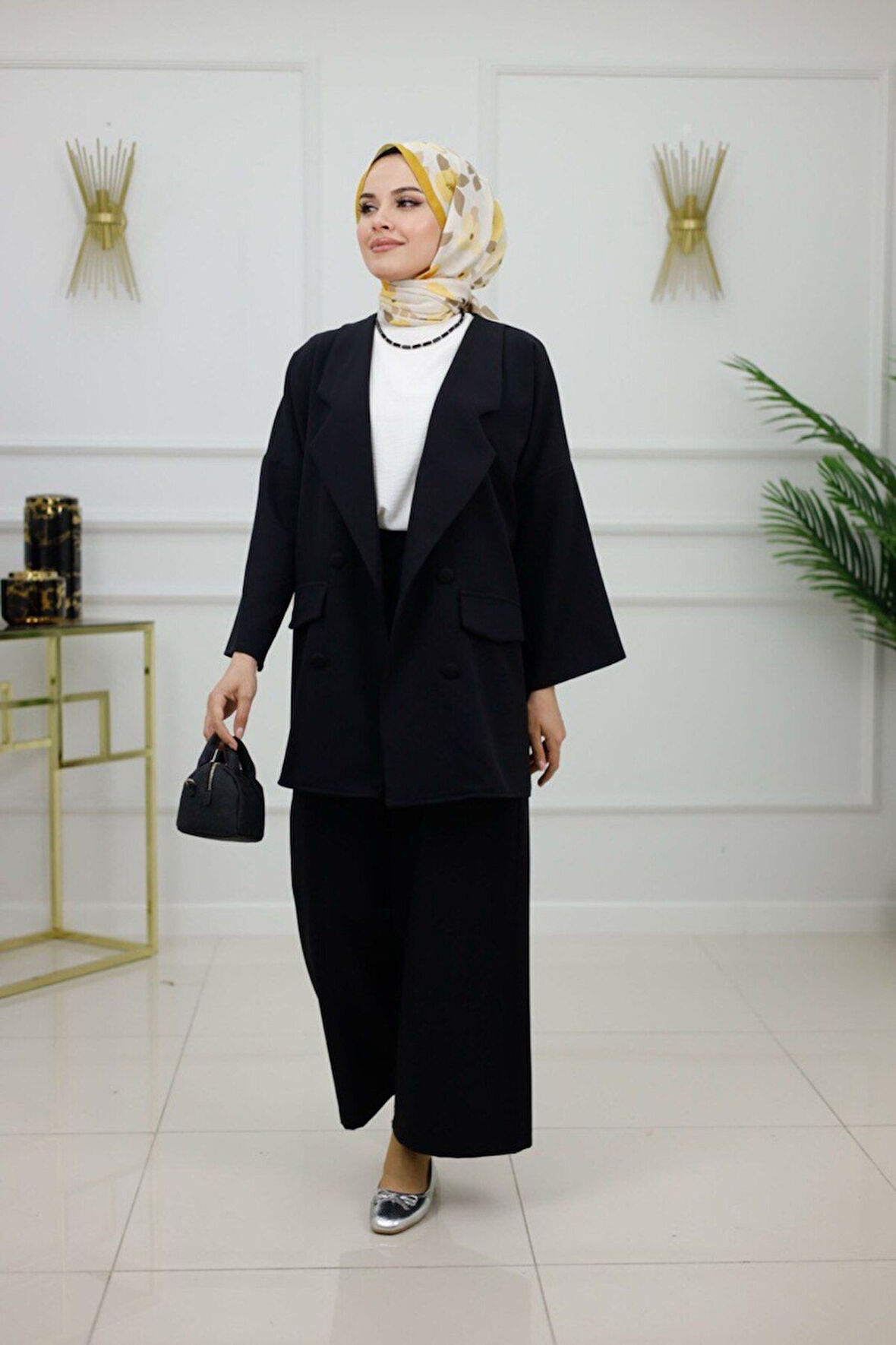 Kadın Tesettür Takım 2'Li Ceket & Pantolon Takımı