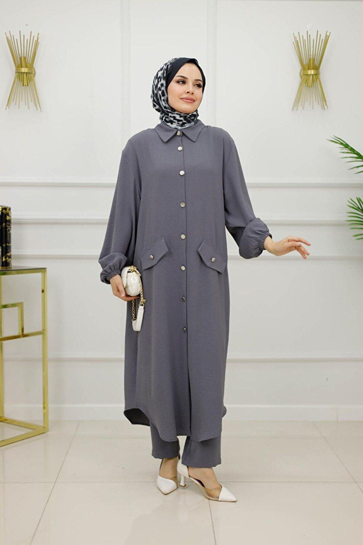 Kadın Tesettür 2'Li Takım Tunik & Pantolon