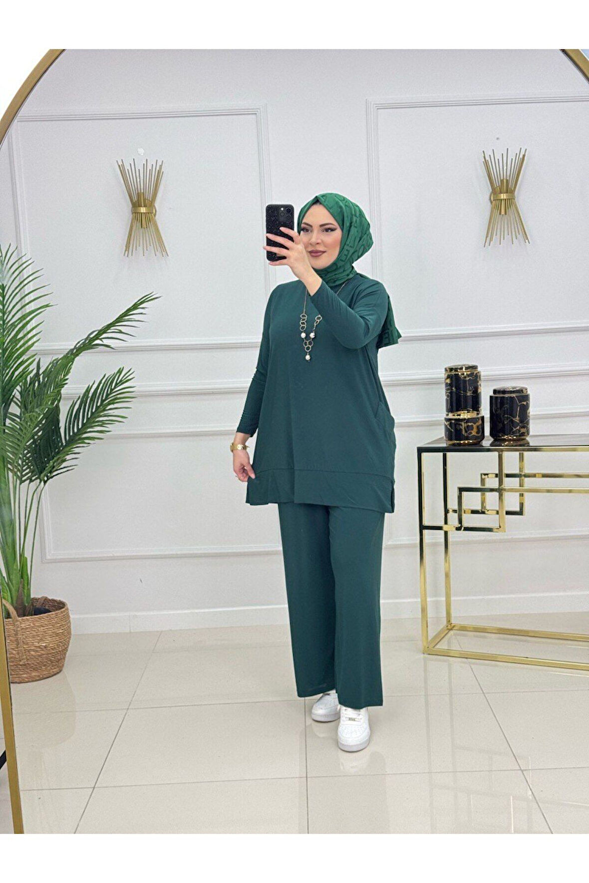 Kadın Tesettür 2'Li Takım Tunik & Pantolon Takımı