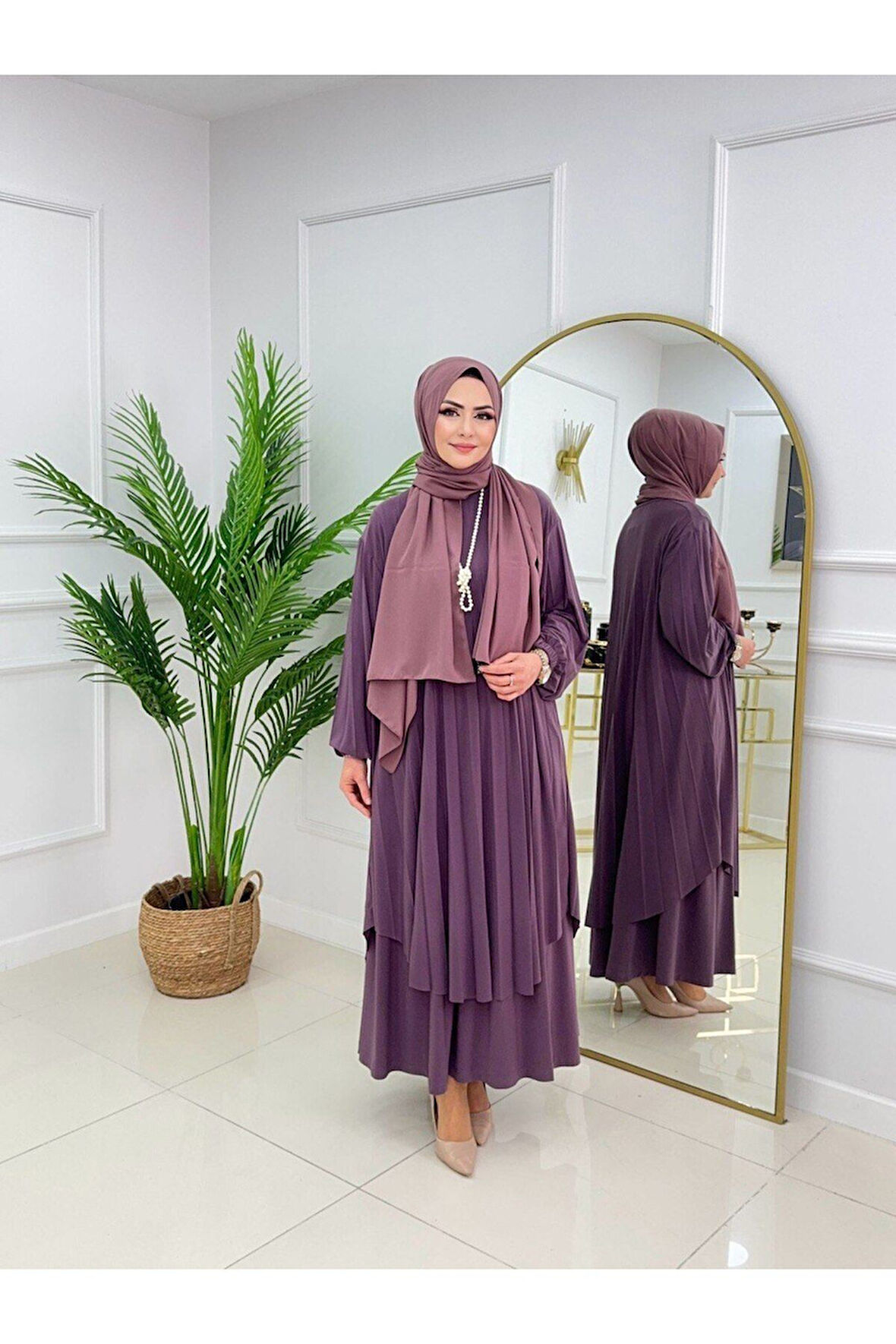 Kadın Tesettür Takımı 2'Li Takım Etek & Tunik