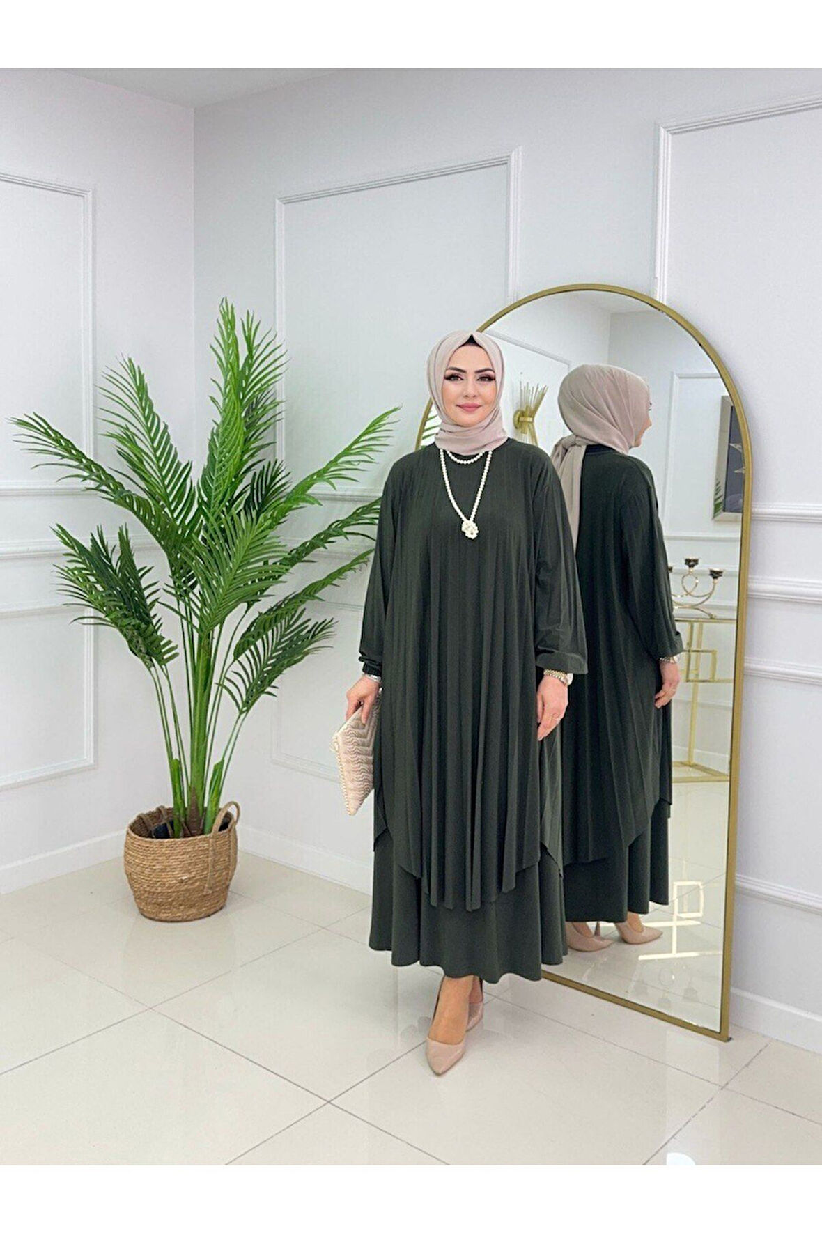 Kadın Tesettür Takımı 2'Li Takım Etek & Tunik