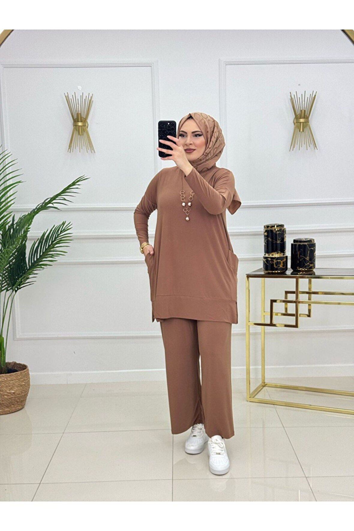 Kadın Tesettür 2'Li Takım Tunik & Pantolon Takımı