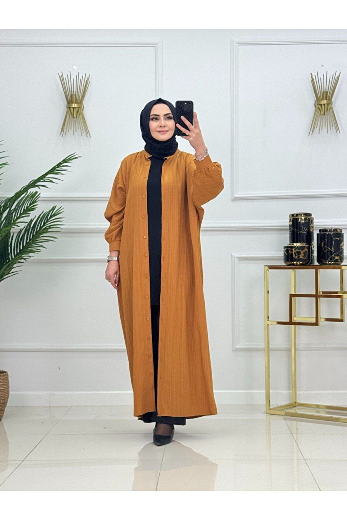 Kadın Tesettür Ferace Bürümcük Kumaş Ferace