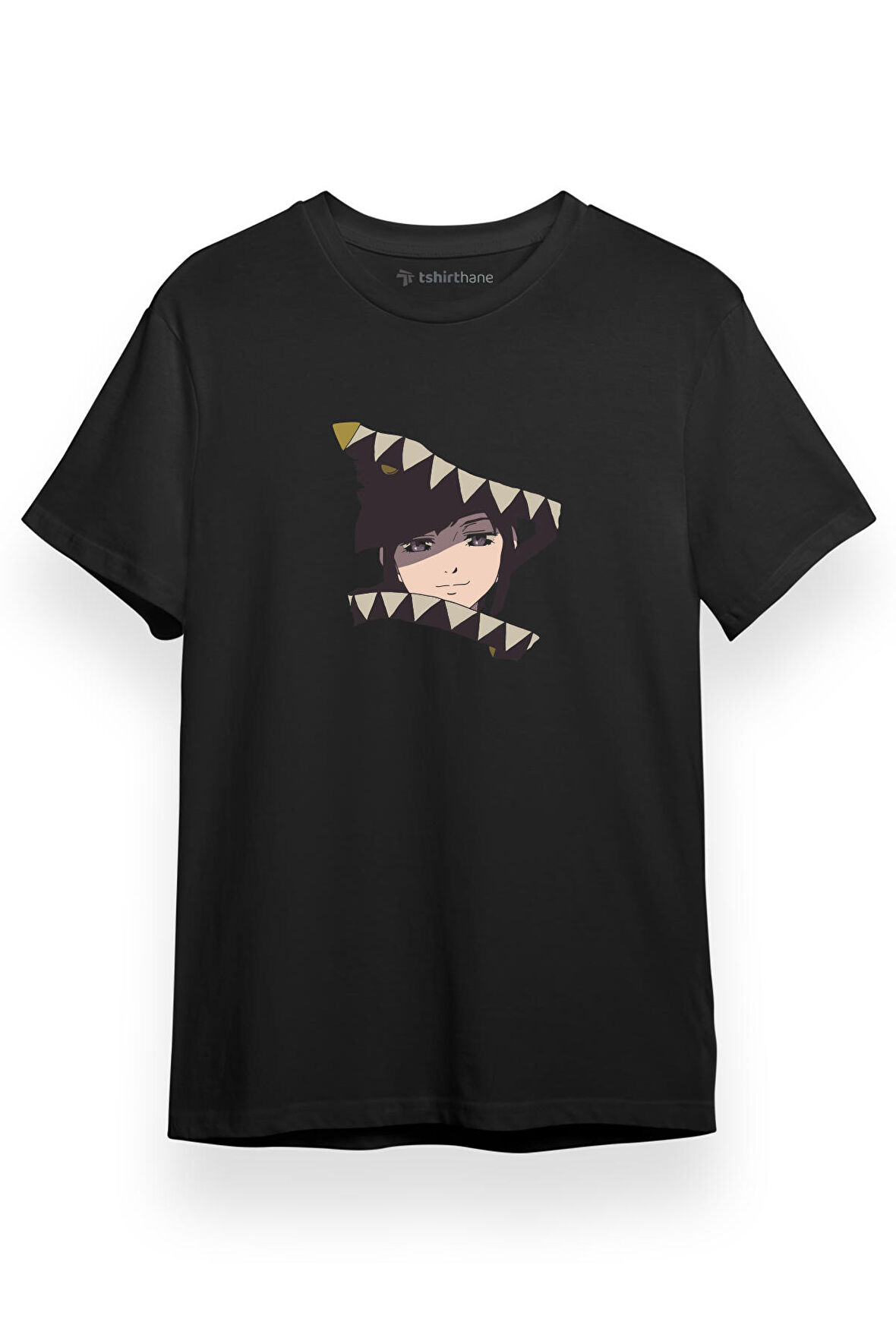 Boogiepop Phantom Circle Head Siyah Kısa kol Erkek Tshirt
