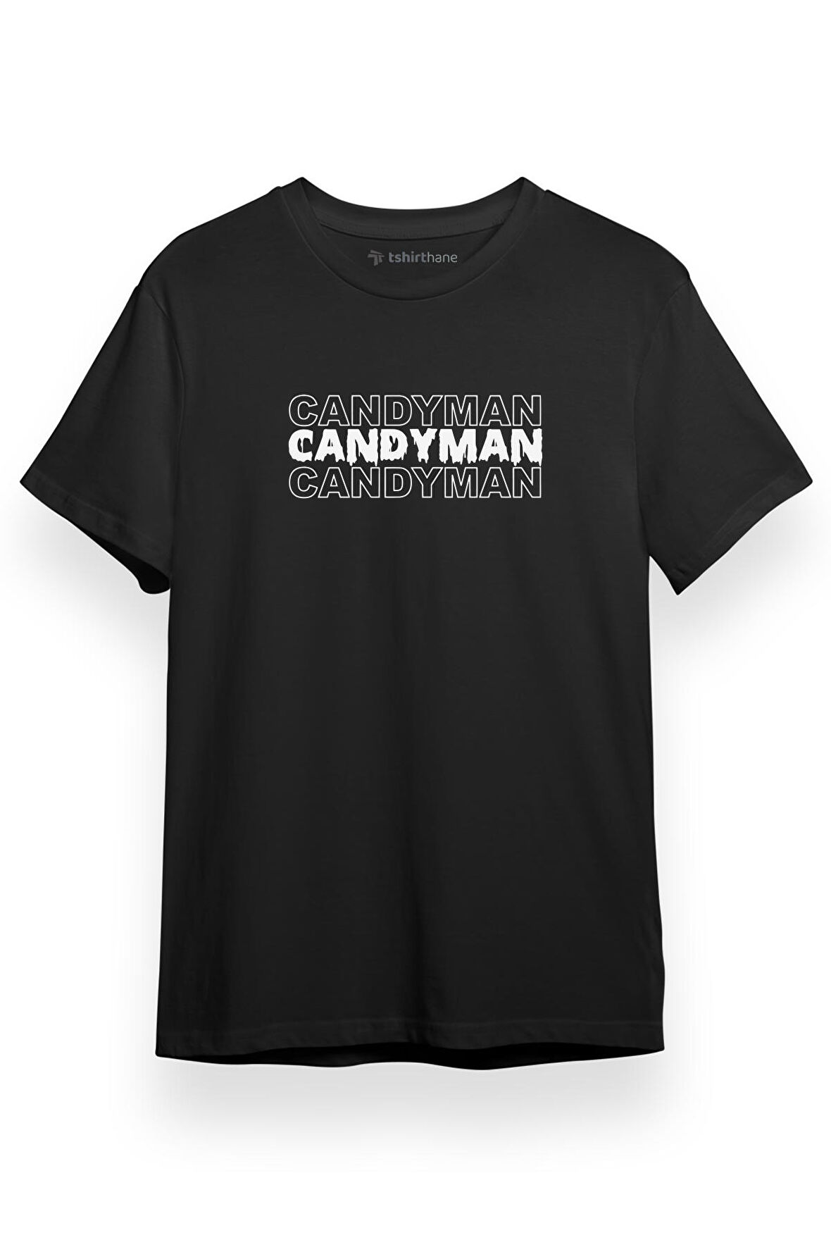 Candy Man Halloween Siyah Kısa kol Erkek Tshirt