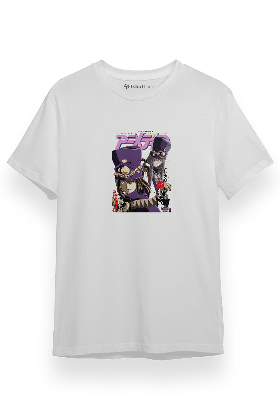 Boogiepop Phantom Dark Night Beyaz Kısa kol Erkek Tshirt
