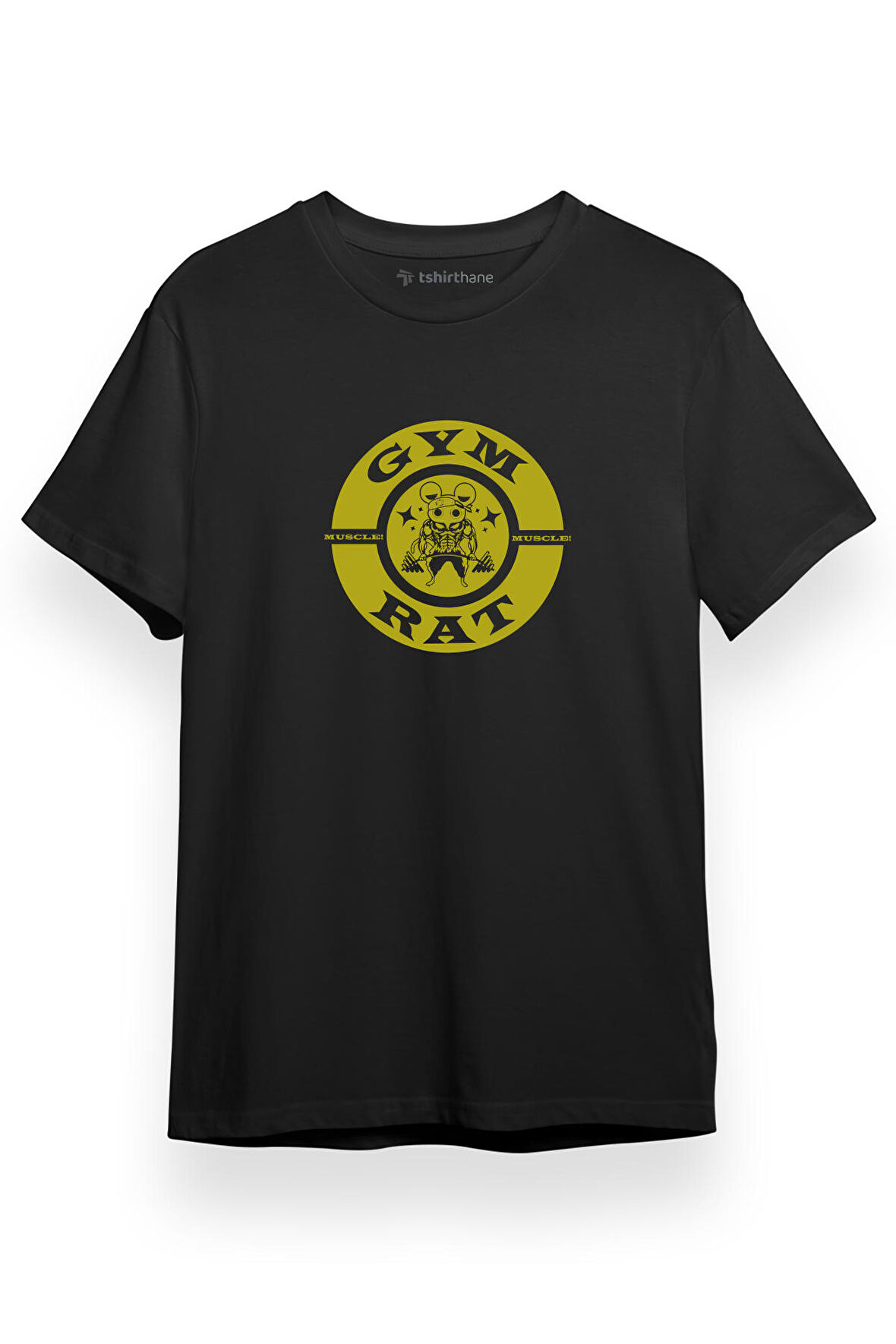 Demon Slayer Anime Muscle Gym Rat Siyah Kısa kol Erkek Tshirt