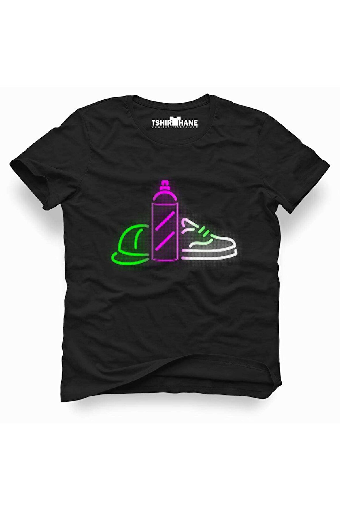Tshirthane Grafitti neon light Tişört Erkek Tshirt