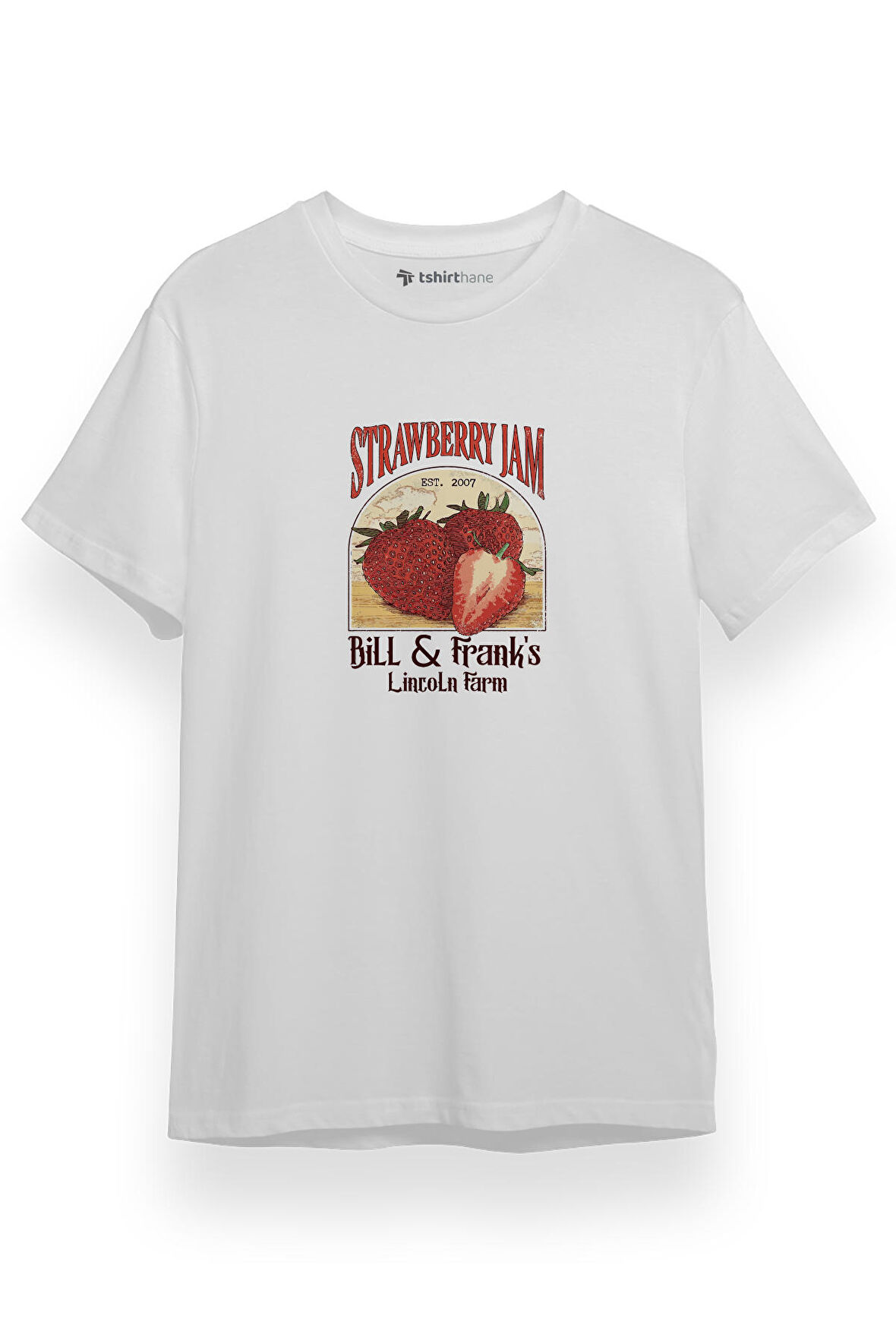 The Last Of Us Bill And Frank Strawberry Jam Beyaz Kısa kol Erkek Tshirt