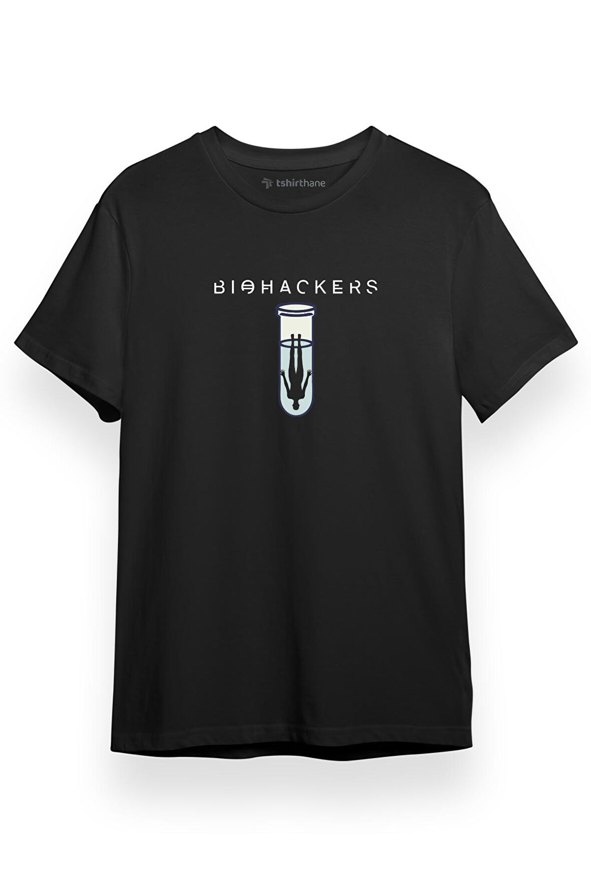 Biohackers Lab Tube Siyah Kısa kol Erkek Tshirt