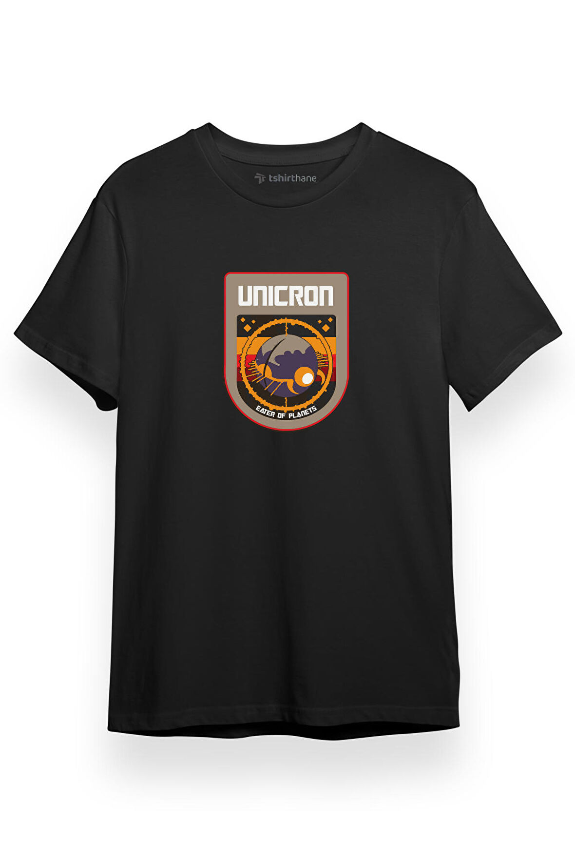 Transformers Unicron Eaters Of Planet Siyah Kısa kol Erkek Tshirt