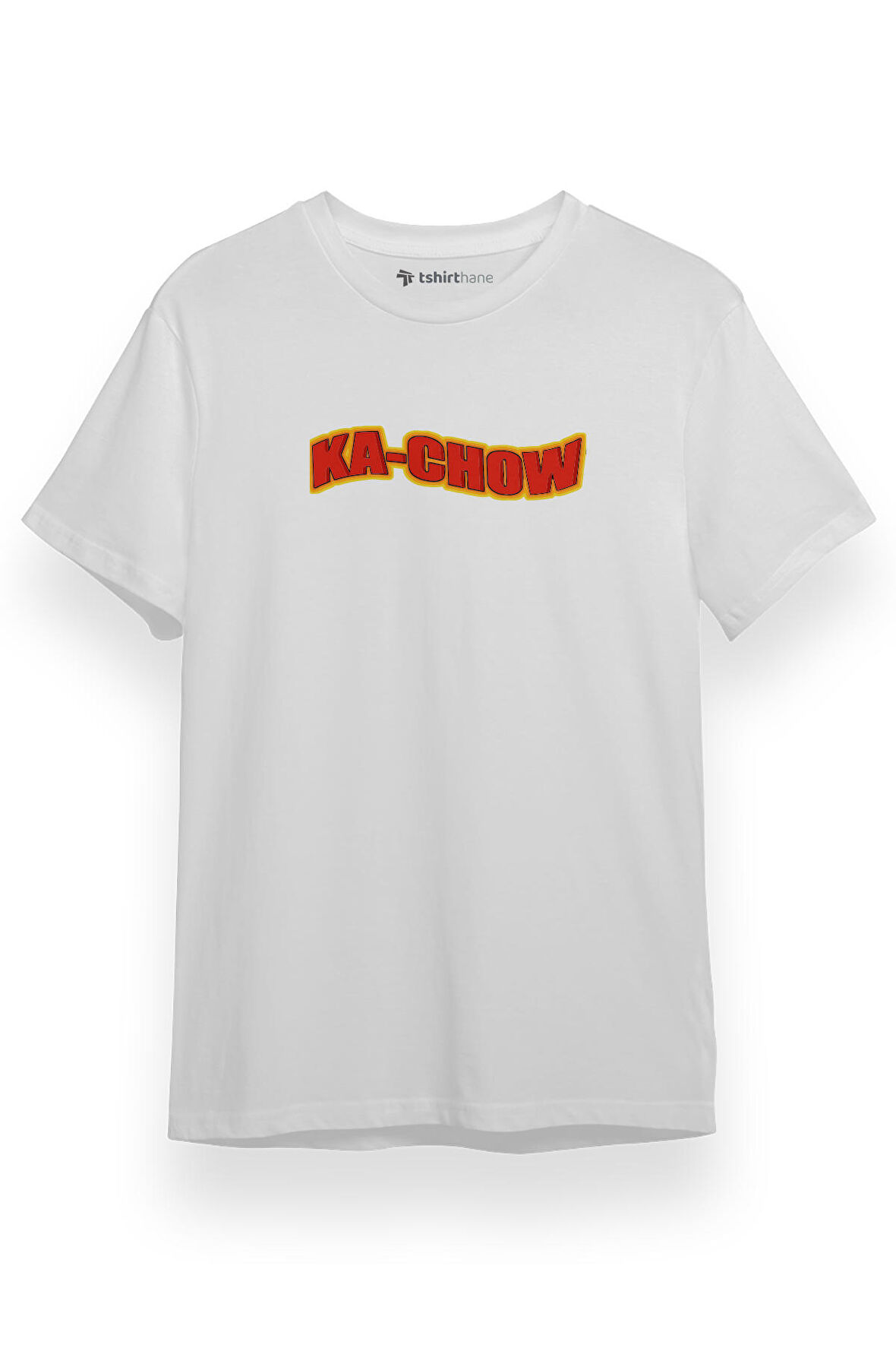 Cars Kachow Colorful Logo Beyaz Kısa kol Erkek Tshirt