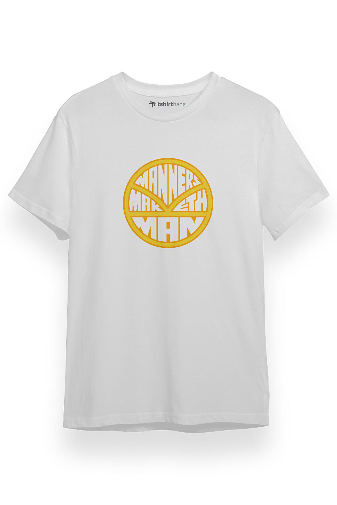 Kingsman Manners Maketh Man Circle Logo Beyaz Kısa kol Erkek Tshirt