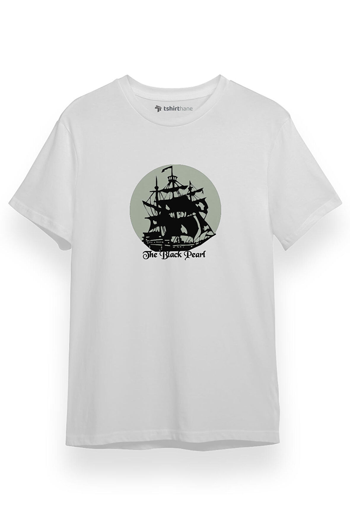 Pirate Of The Carribean The Black Pearl Beyaz Kısa kol Erkek Tshirt