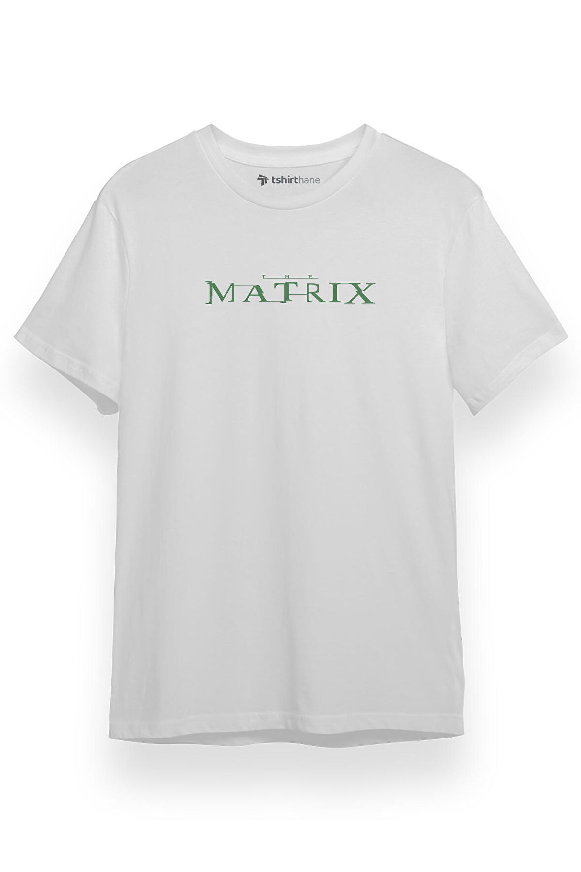 The Matrix Logo Beyaz Kısa kol Erkek Tshirt