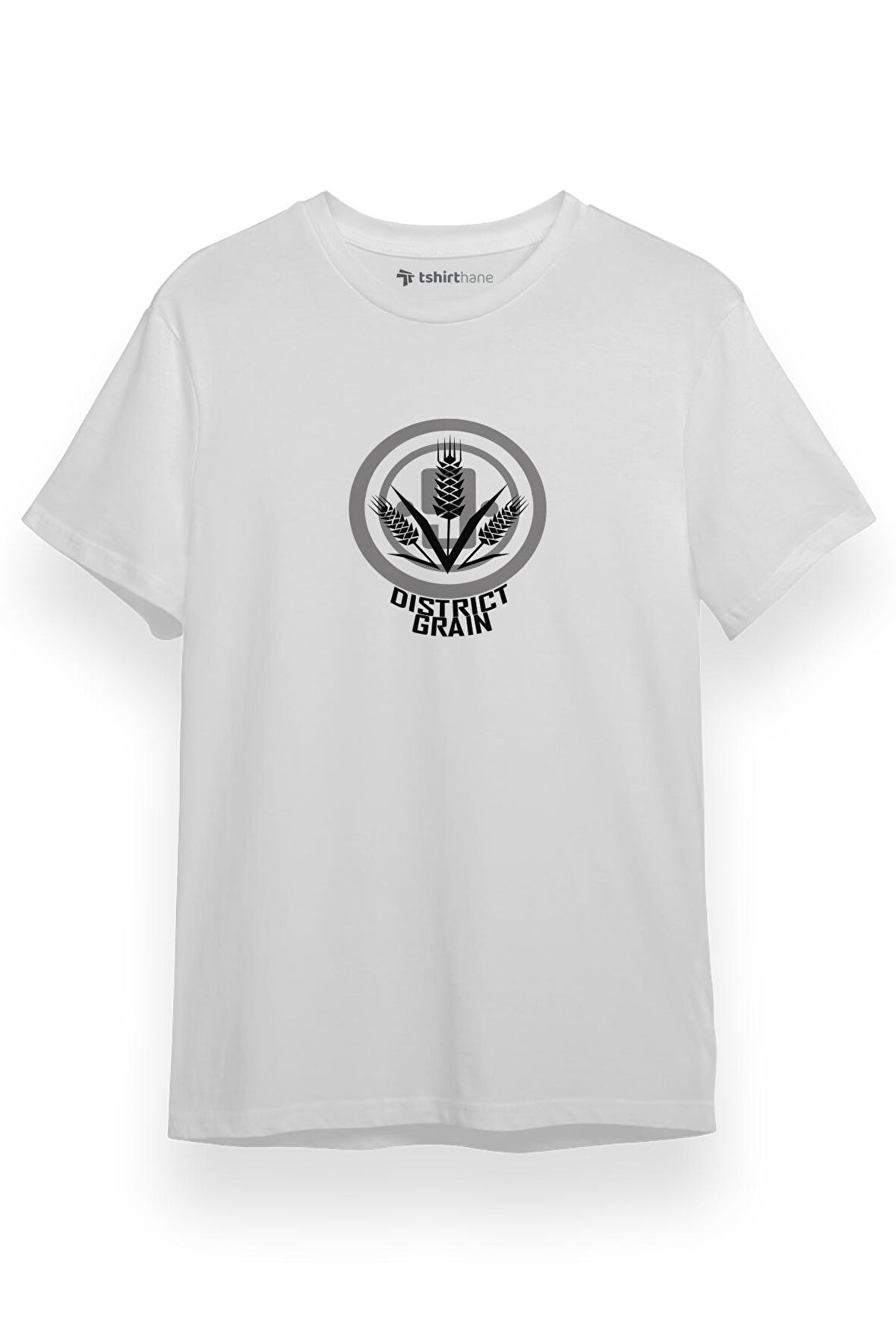 The Hunger Games District 9 Grain Beyaz Kısa kol Erkek Tshirt