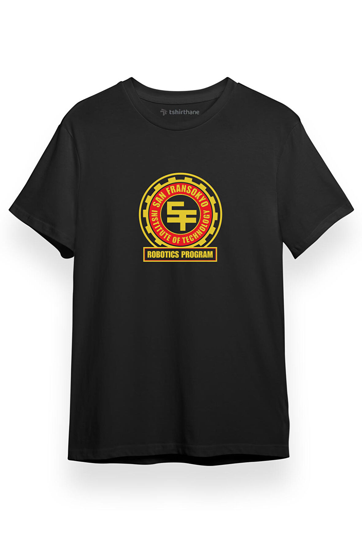 Big Hero 6 San Fransokyo Institute of Technology Robotics Program Siyah Kısa kol Erkek Tshirt