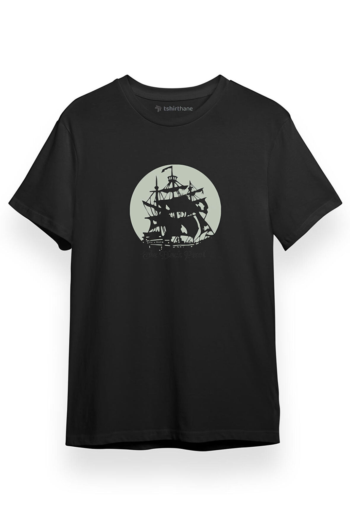Pirate Of The Carribean The Black Pearl Siyah Kısa kol Erkek Tshirt