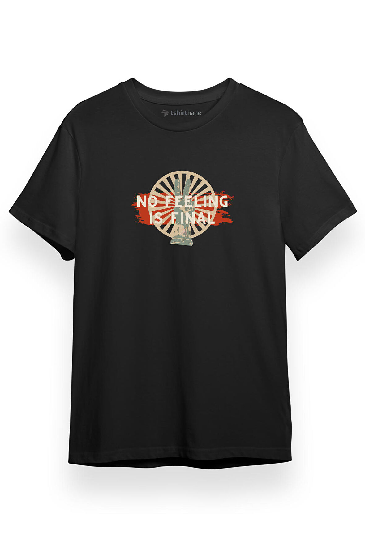 Jojo Rabbit No Feelings Is Fınal Siyah Kısa kol Erkek Tshirt