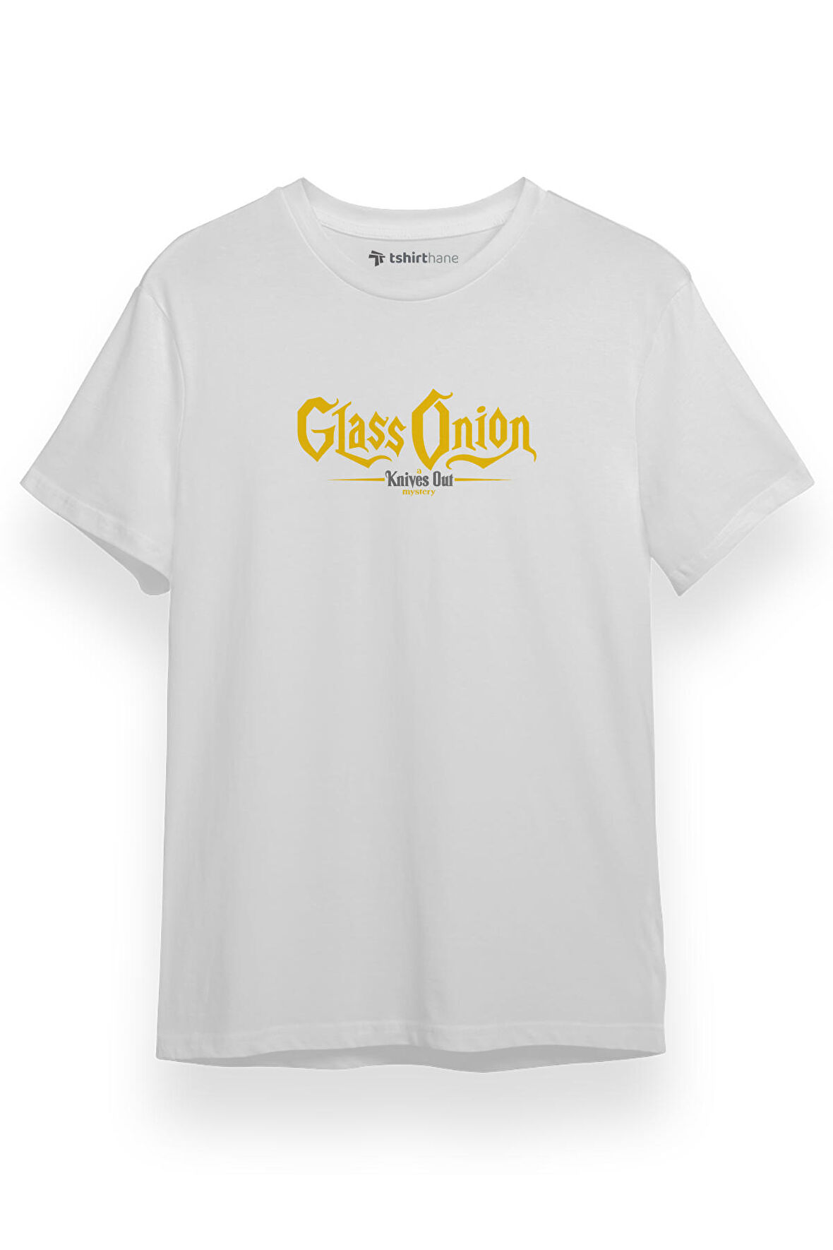 Knives Out Glass Onion Beyaz Kısa kol Erkek Tshirt