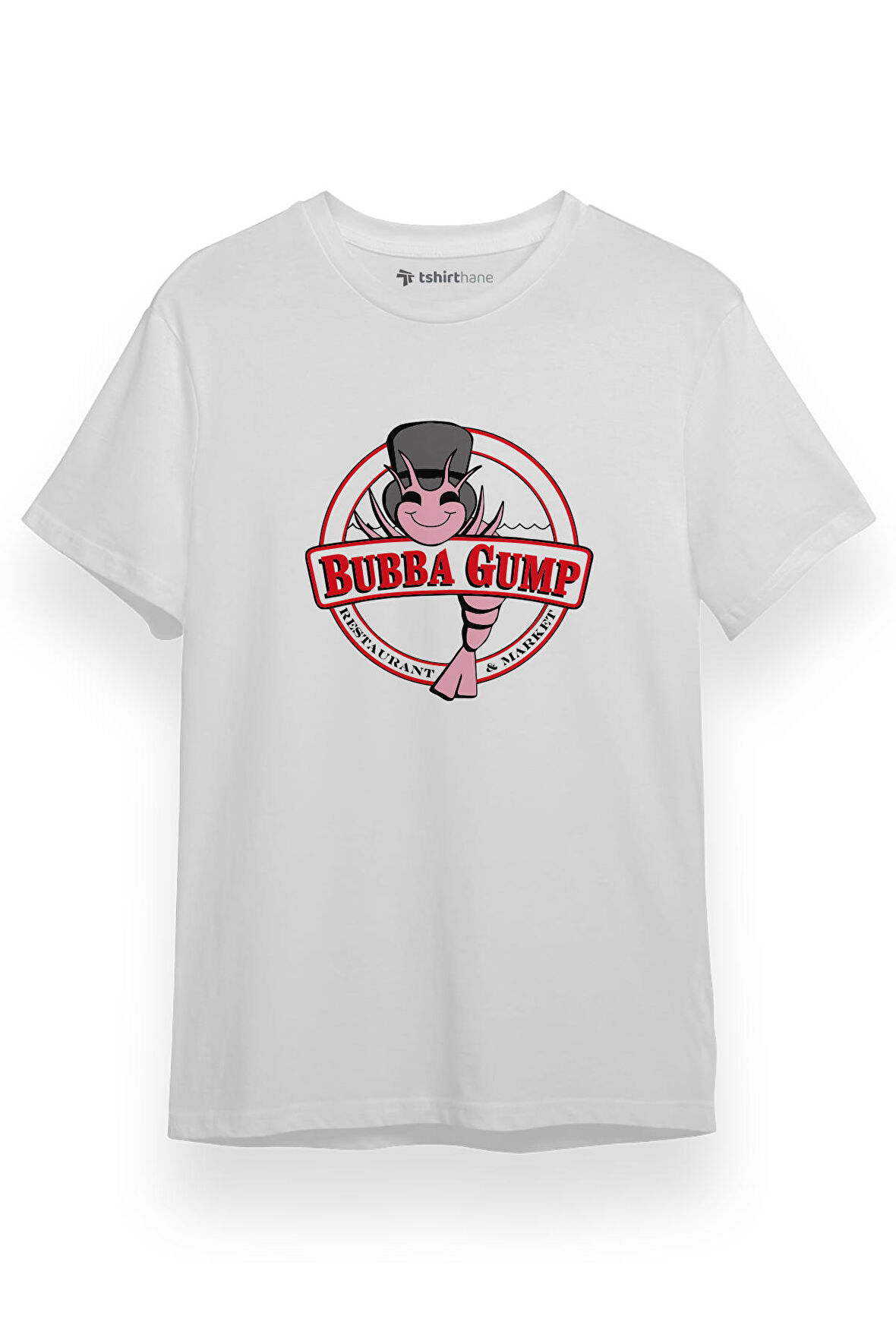 Forrest Gump Bubba Gump Shrimp Co Beyaz Kısa kol Erkek Tshirt
