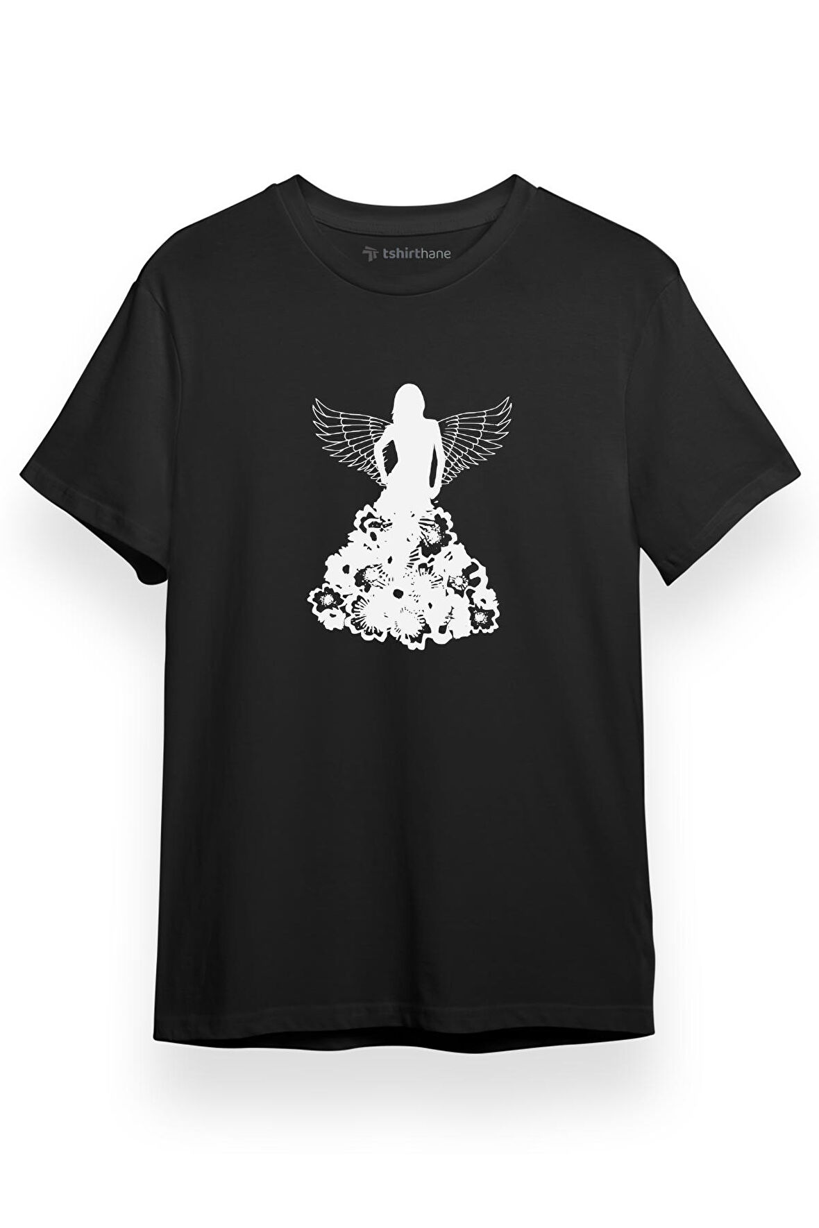 Angel Icon Siyah Kısa kol Erkek Tshirt