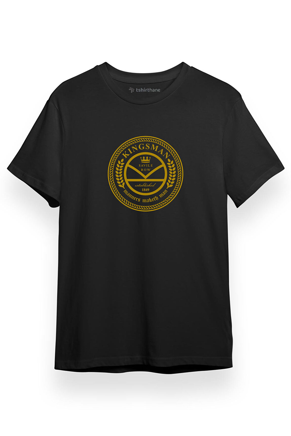 Kingsman The Tailors Siyah Kısa kol Erkek Tshirt