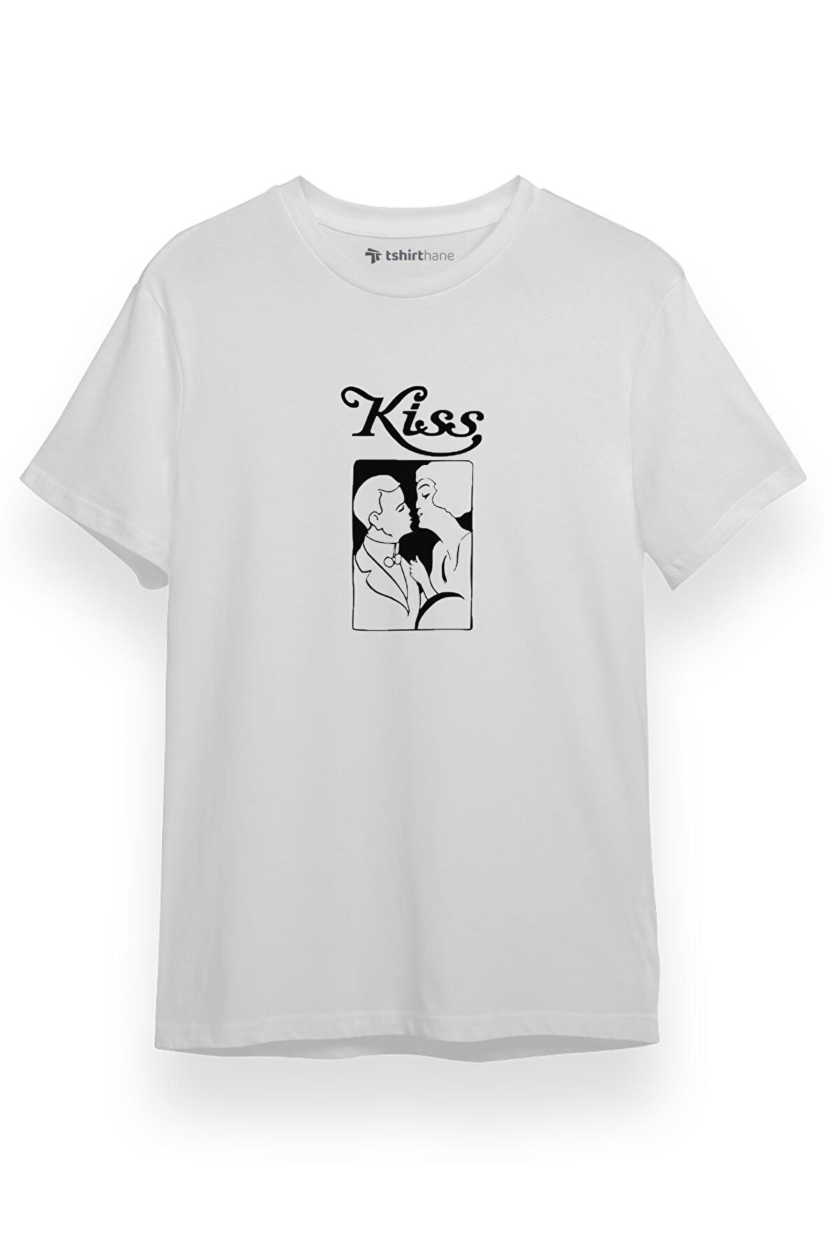 Kiss Icon Beyaz Kısa kol Erkek Tshirt