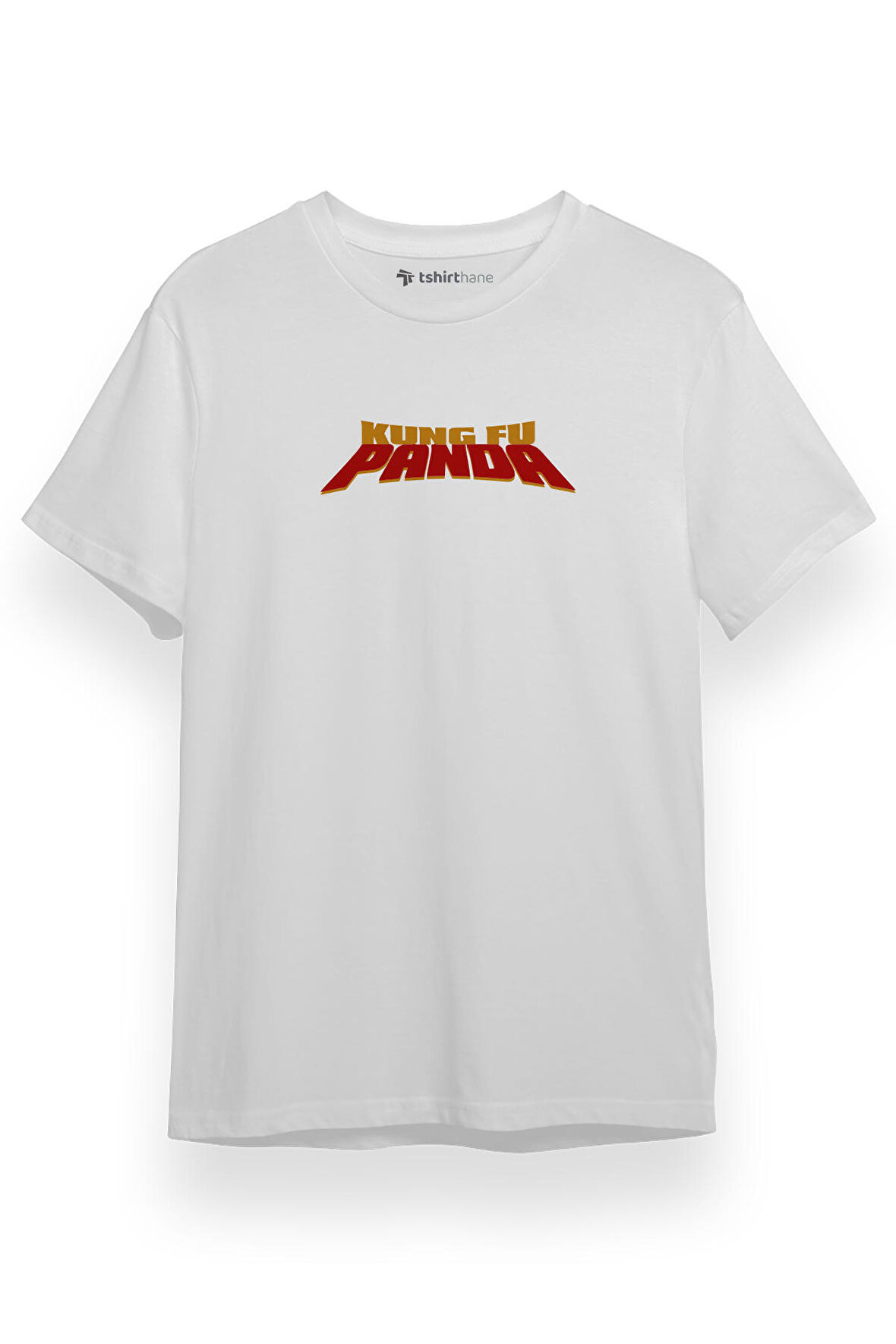 Kung Fu Panda Logo Beyaz Kısa kol Erkek Tshirt