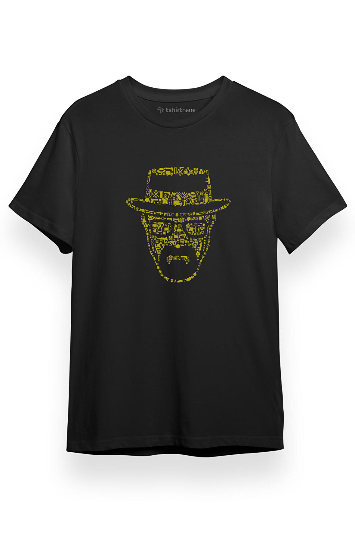 Heisenberg Yellow Essential Siyah Kısa kol Erkek Tshirt