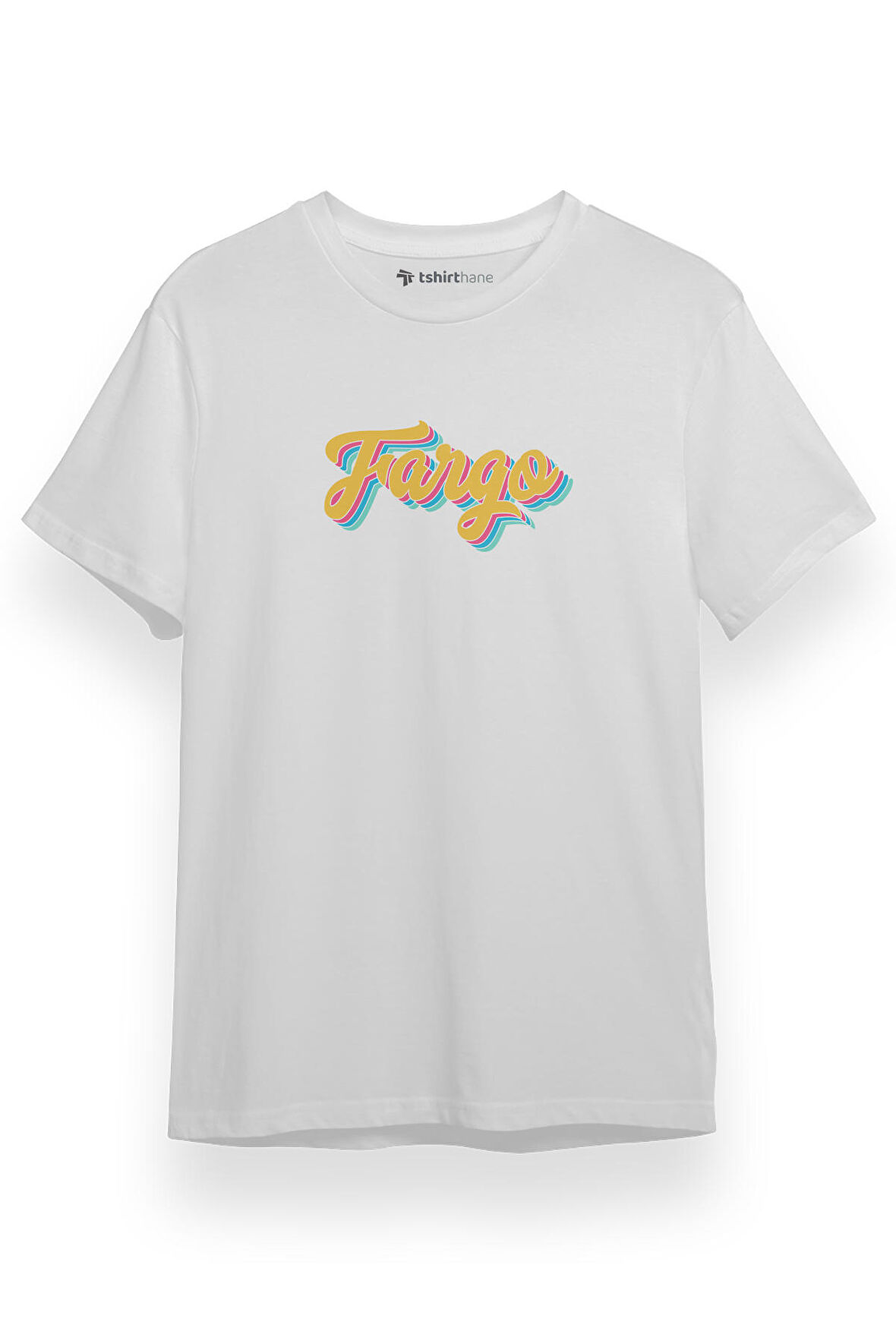Fargo Rainbow Logo Beyaz Kısa kol Erkek Tshirt