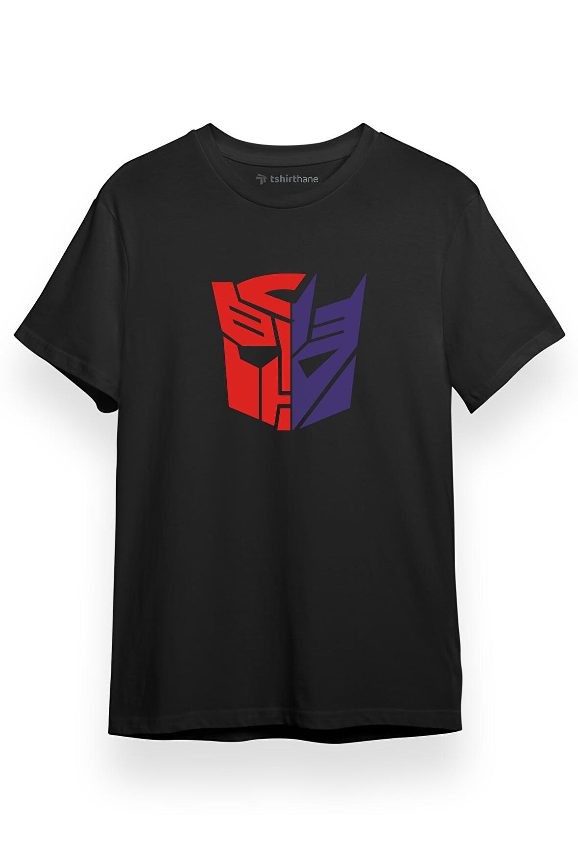 Transformers Autobots And Decepticons Siyah Kısa kol Erkek Tshirt