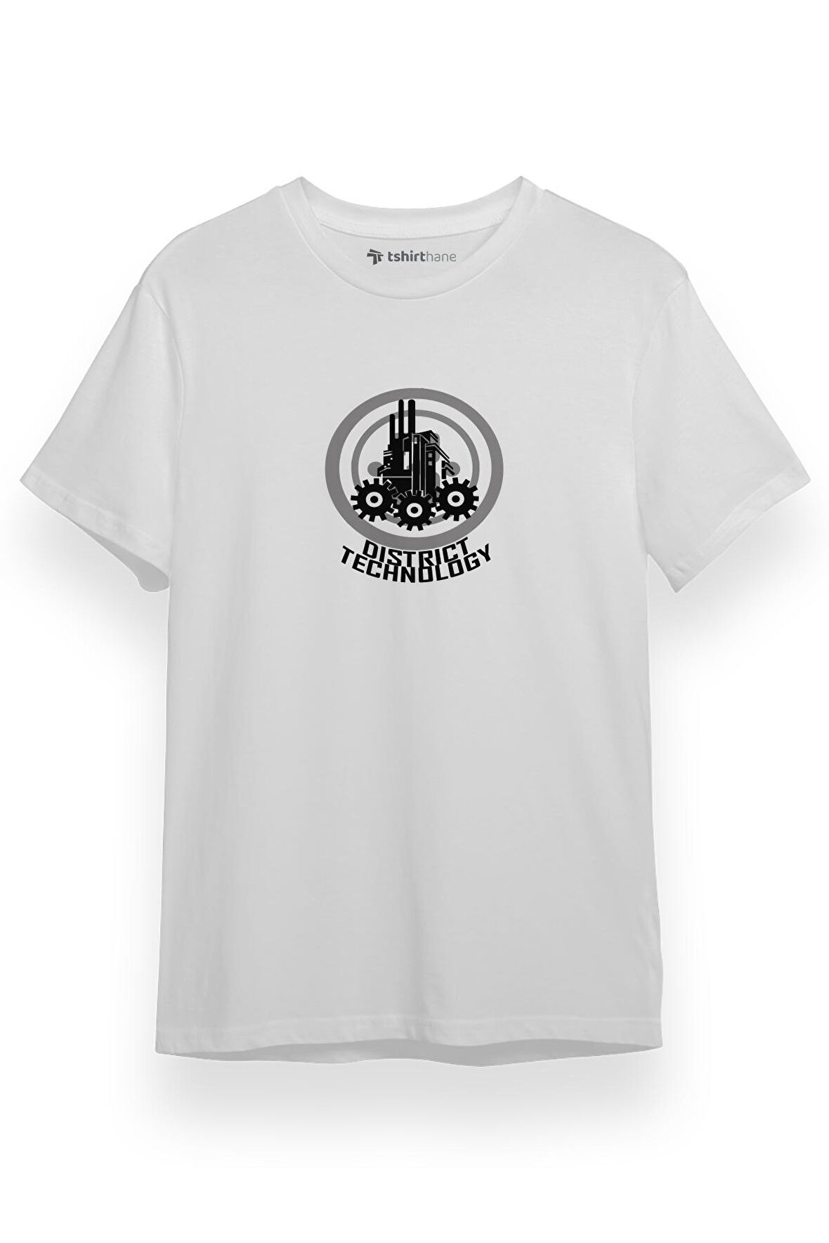 The Hunger Games District 3 Technology Beyaz Kısa kol Erkek Tshirt