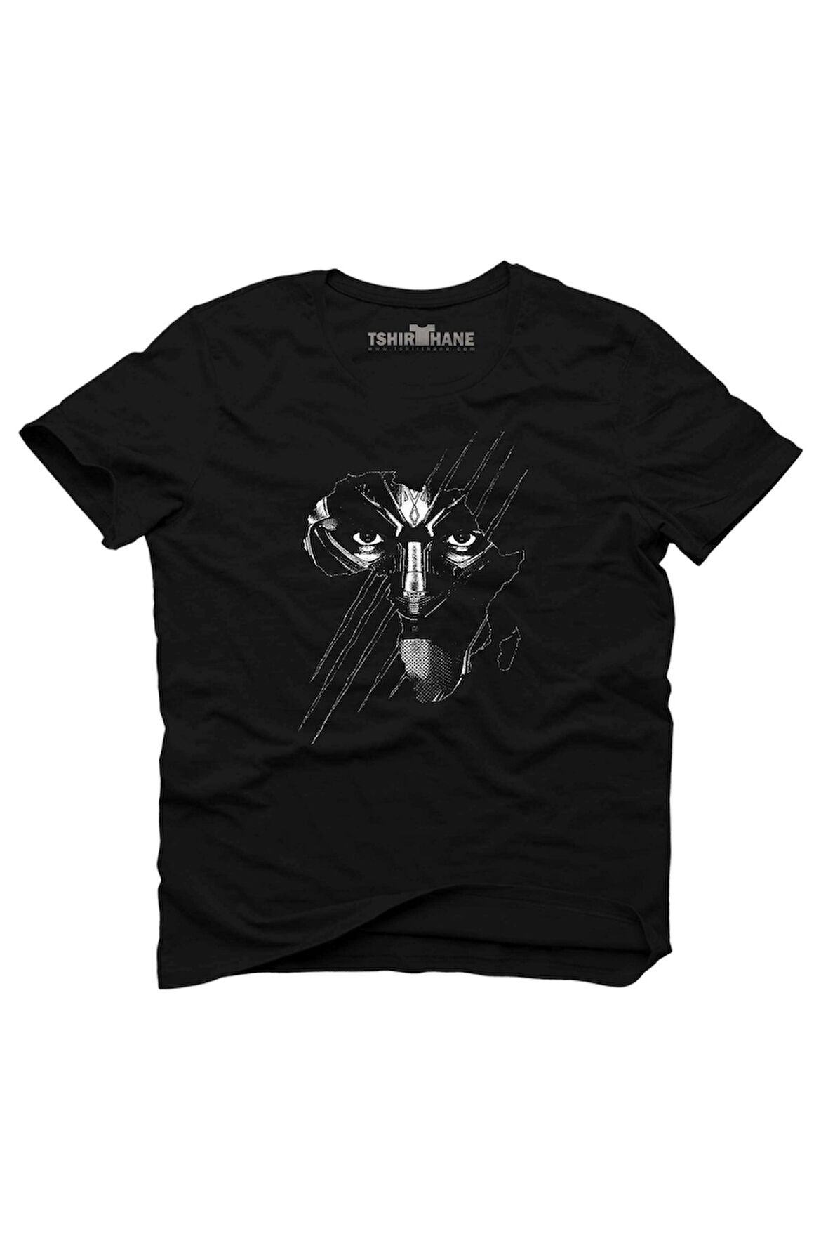 Tshirthane Black Panther Mask Tişört Erkek Tshirt