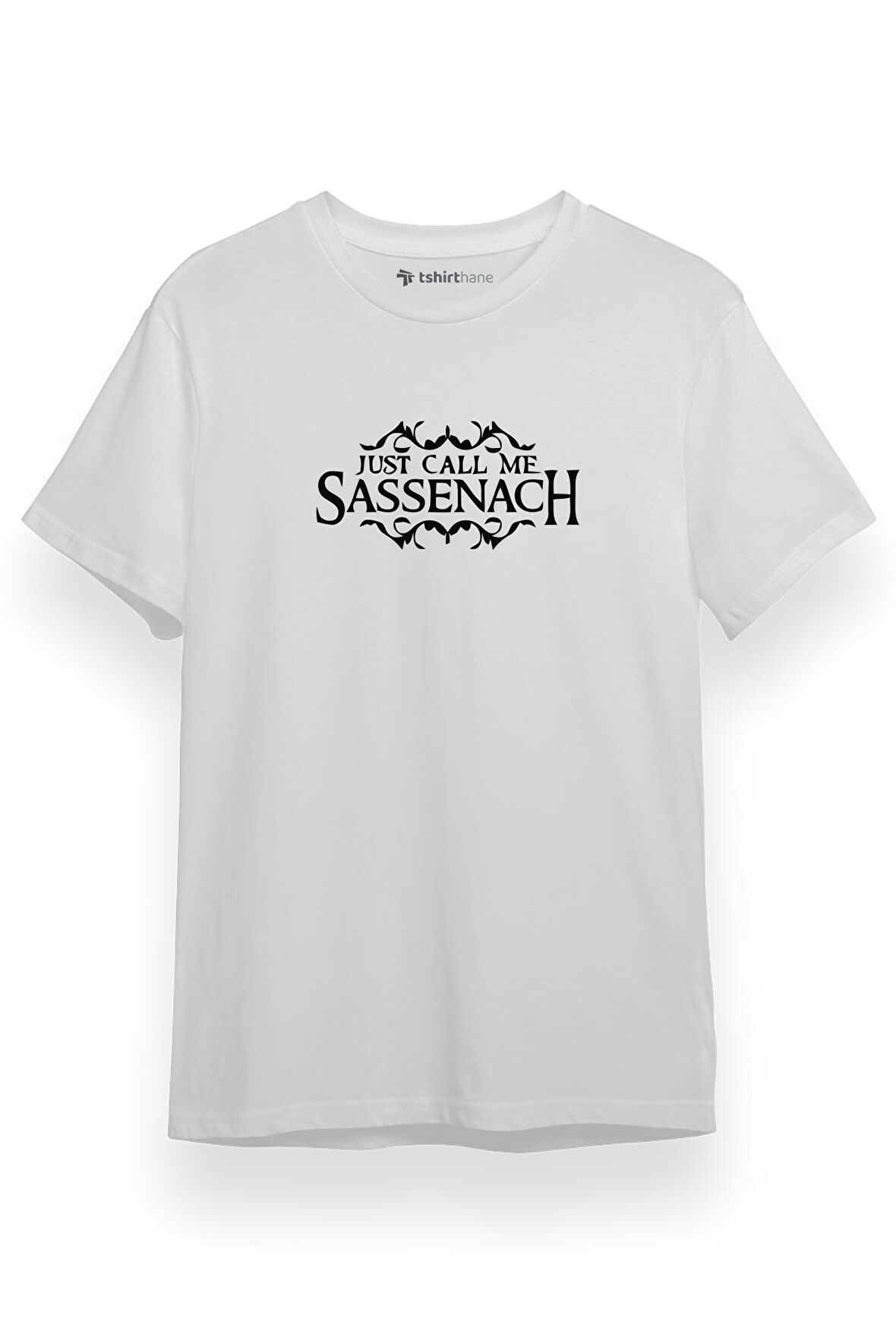 Outlander Just Call Me Sassenach Beyaz Kısa kol Erkek Tshirt