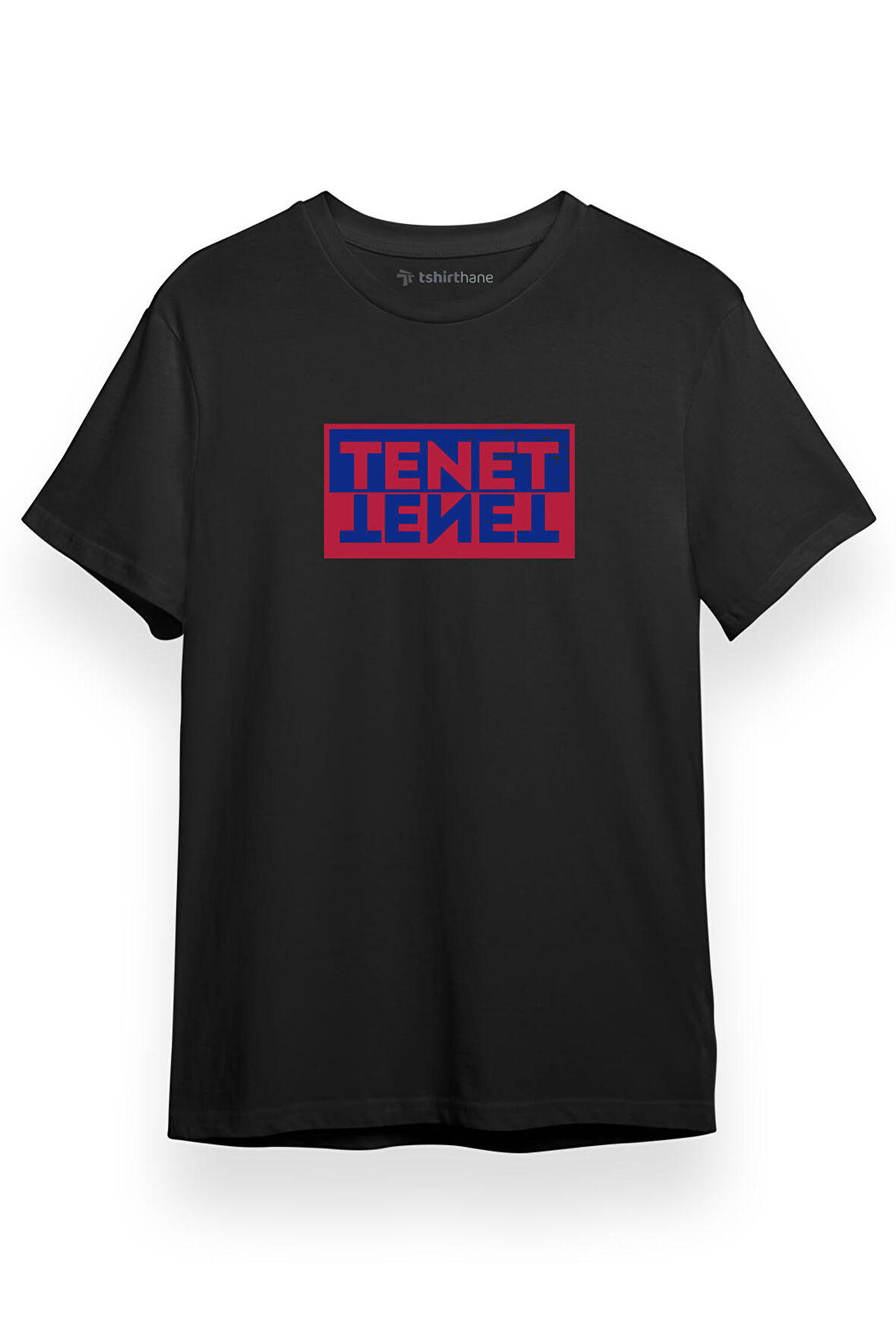 Tenet Double Color Logo Siyah Kısa kol Erkek Tshirt