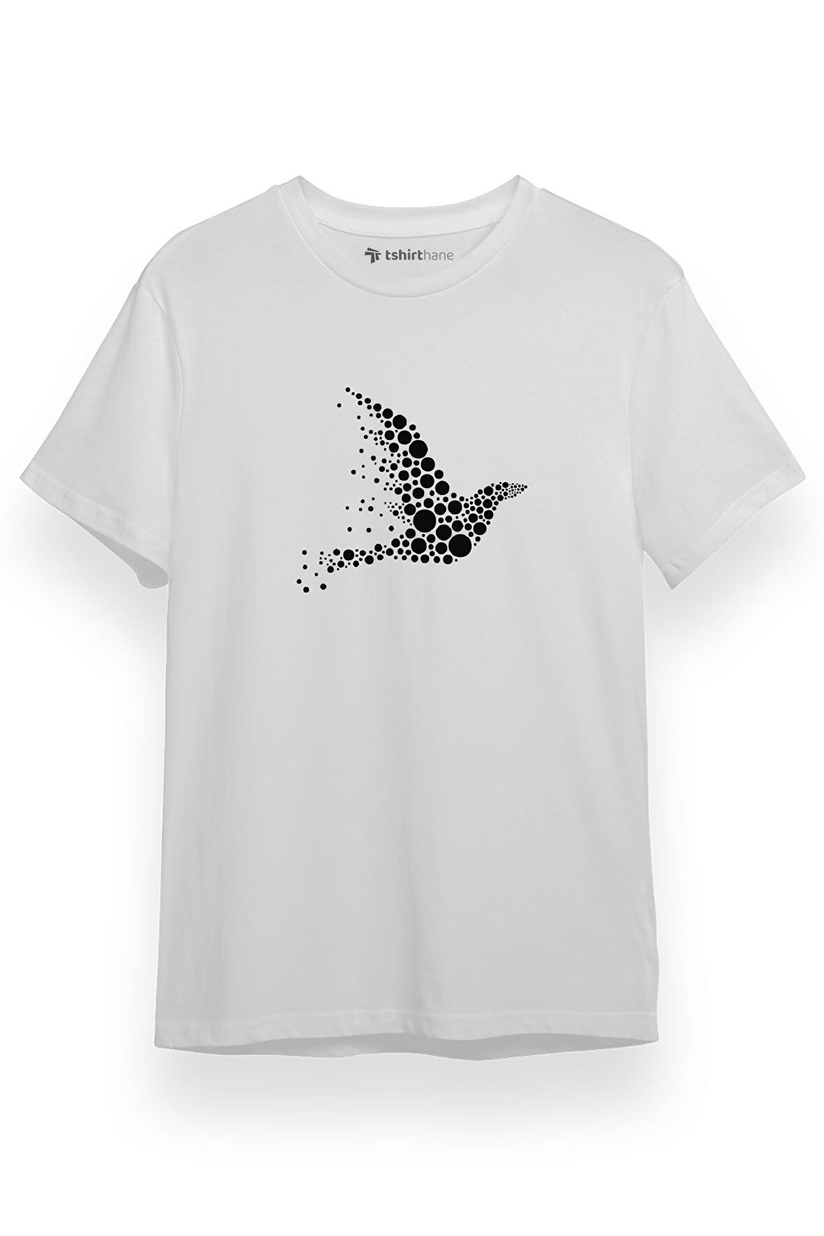 Black Bird Icon Beyaz Kısa kol Erkek Tshirt