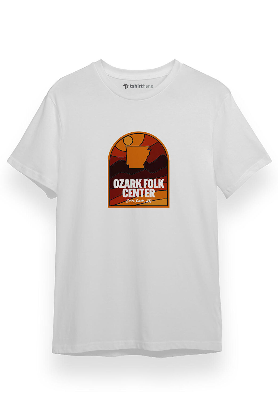 Ozark Folk Center Logo Beyaz Kısa kol Erkek Tshirt