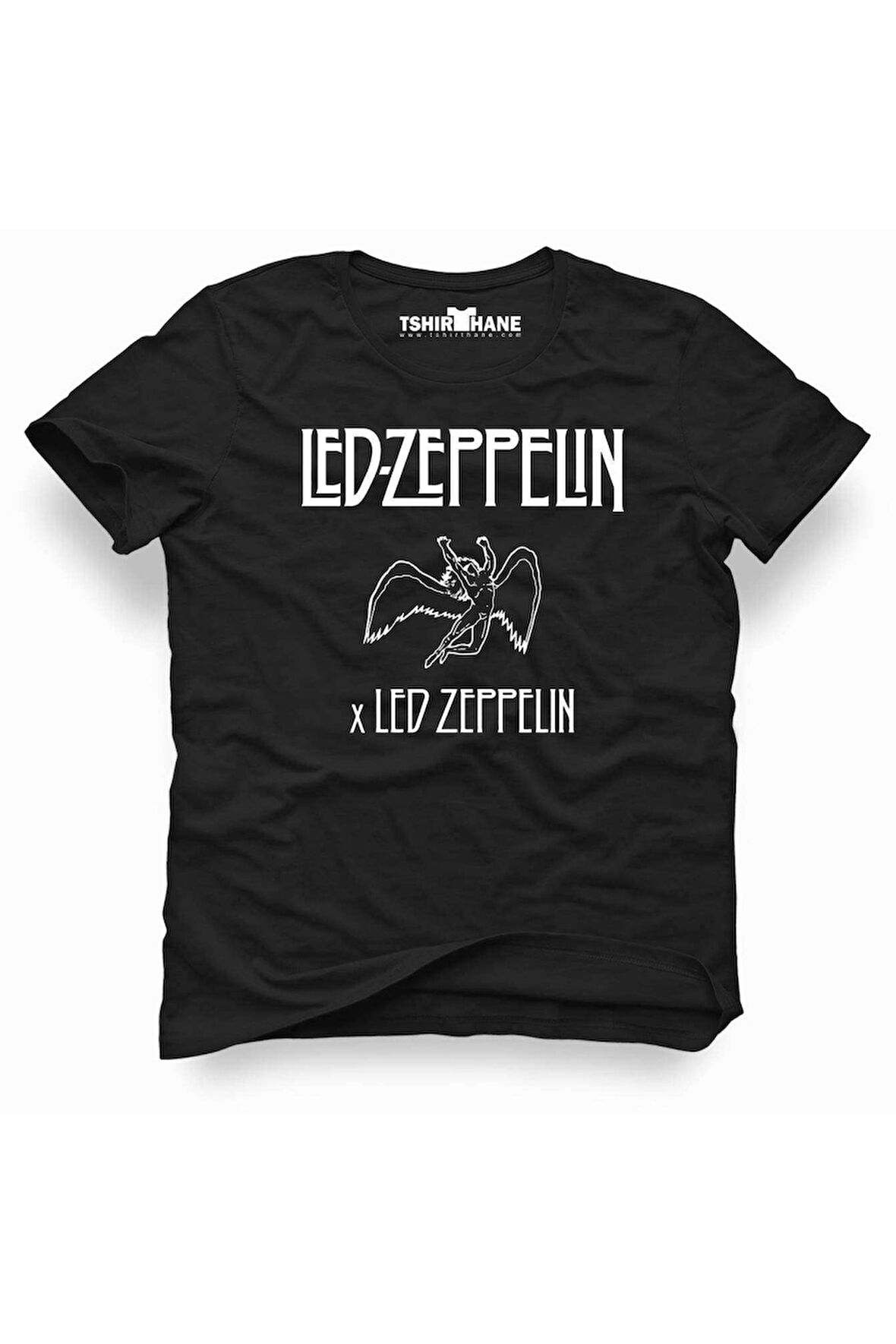 Tshirthane Led-zeppelin angel black Tişört Erkek Tshirt