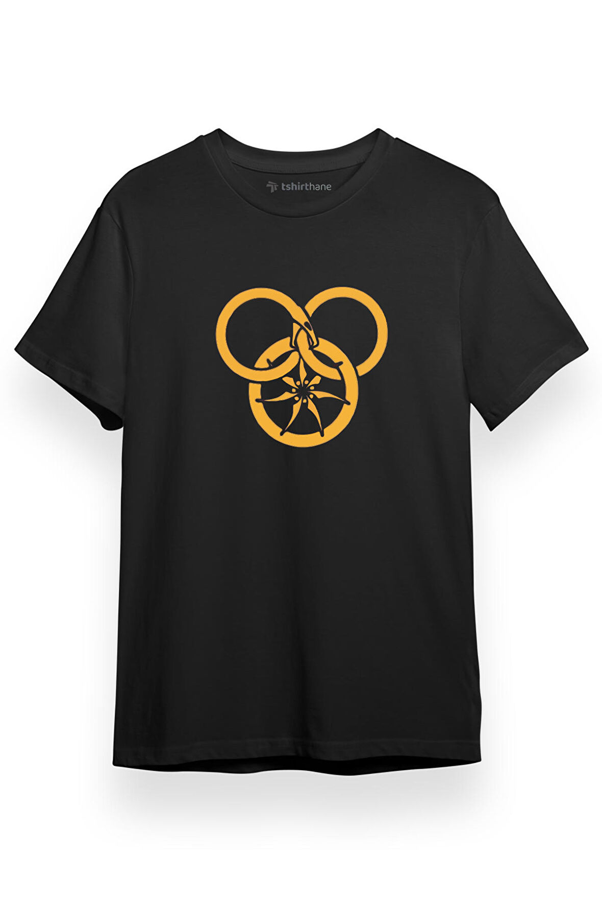 The Wheel Of Time Logo Siyah Kısa kol Erkek Tshirt