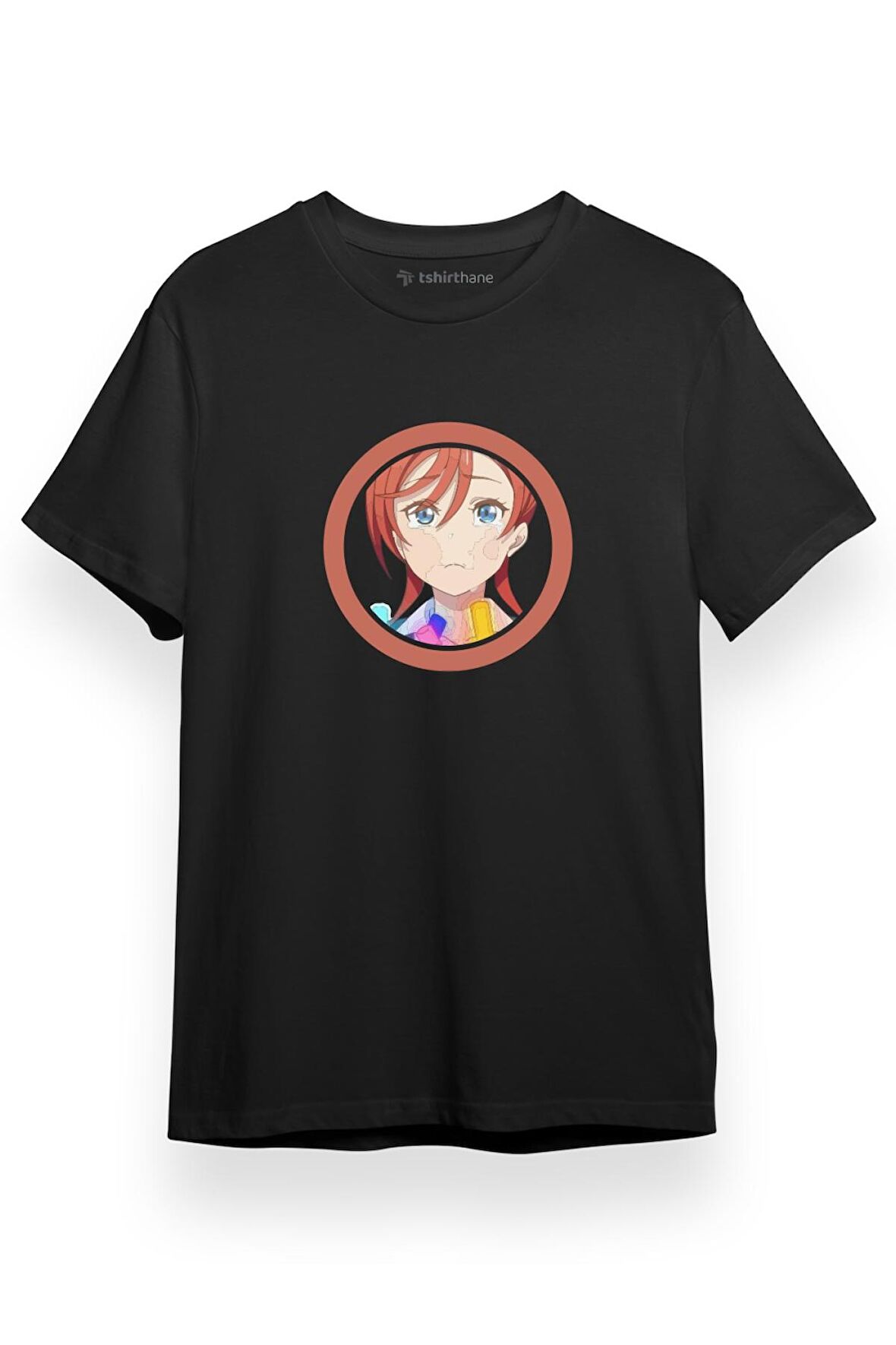 Love Live Anime Superstar Circle Orange Siyah Kısa kol Erkek Tshirt