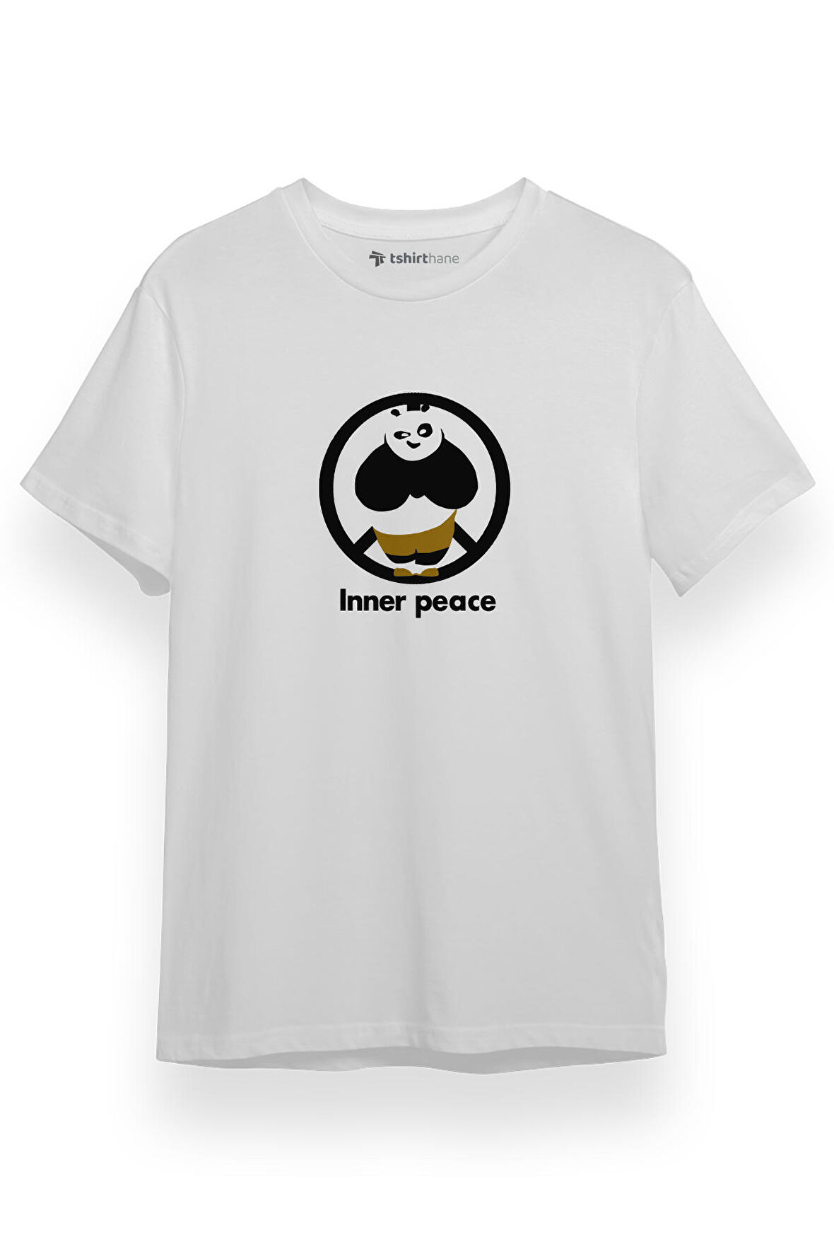 Kung Fu Panda Inner Peace Beyaz Kısa kol Erkek Tshirt