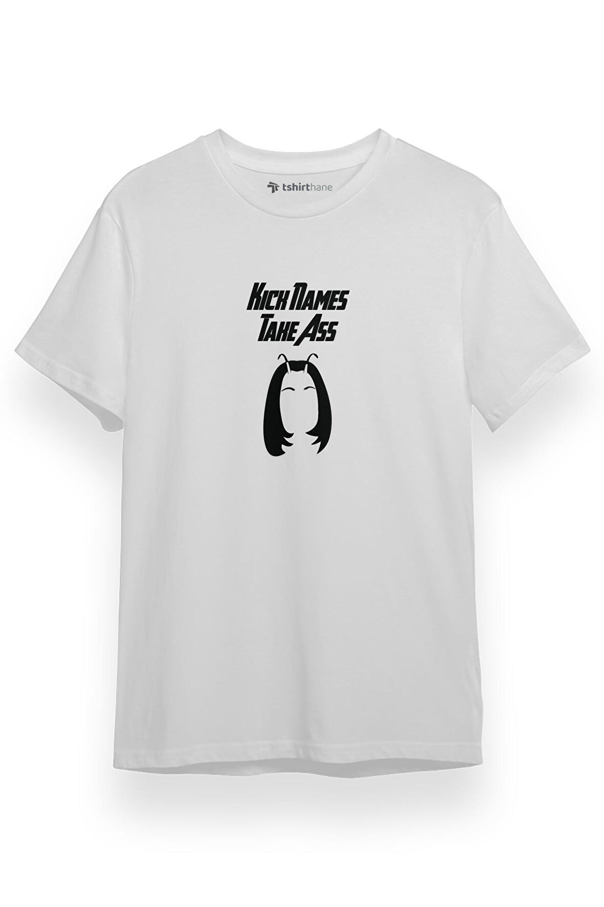 Guardians of the Galaxy Kick Names Take Ass Beyaz Kısa kol Erkek Tshirt