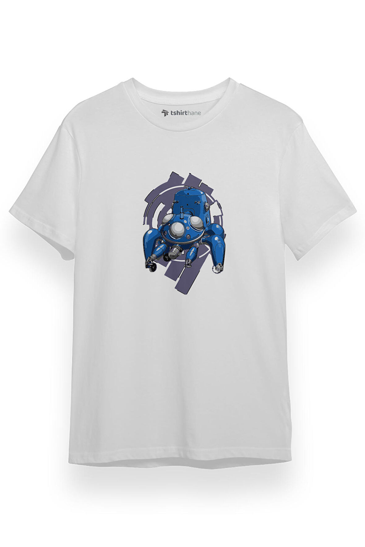 Ghost in the Shell Anime Tachicoma Beyaz Kısa kol Erkek Tshirt
