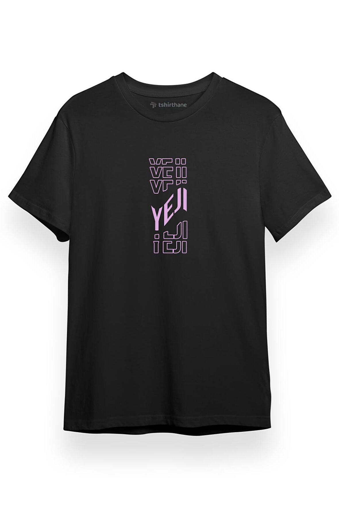 ITZY Yeji Siyah Kısa kol Erkek Tshirt