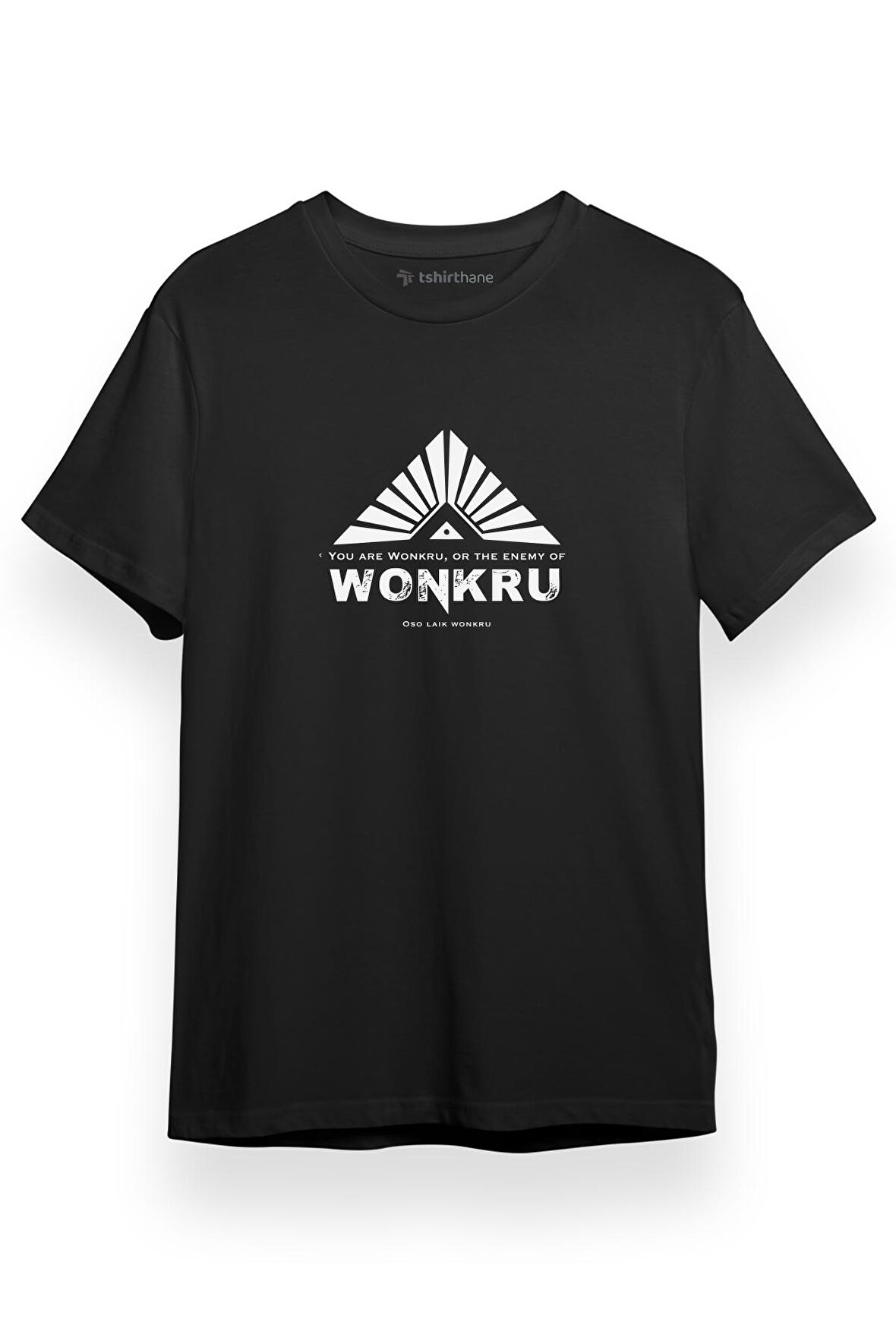 The100 Wonkru Sembol Siyah Kısa kol Erkek Tshirt
